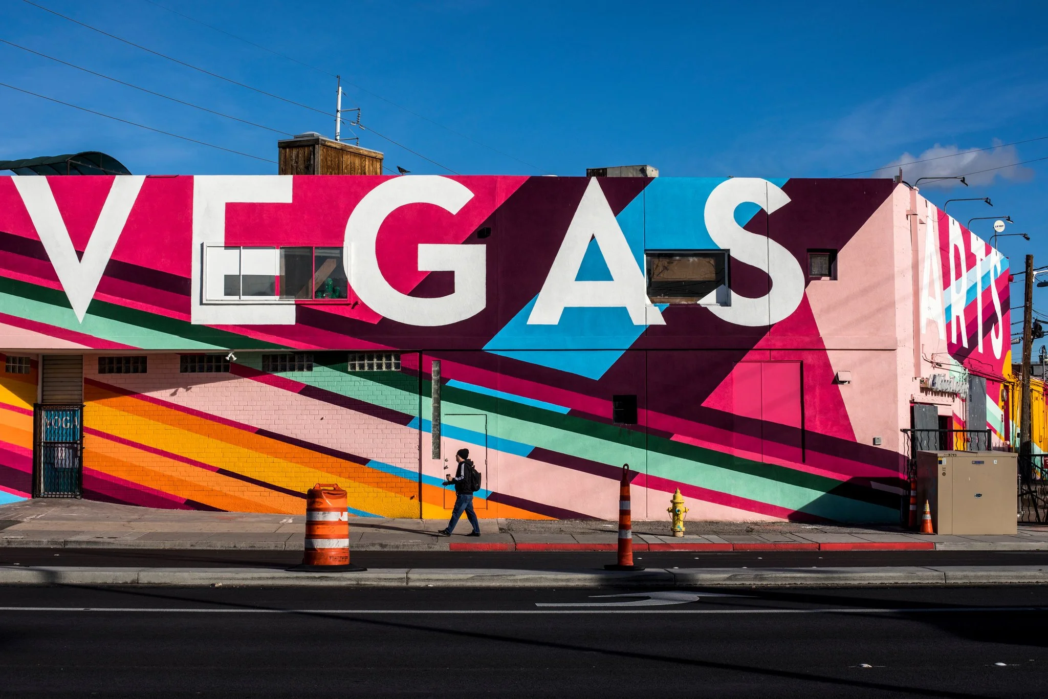 Colorful Vegas Arts District mural
