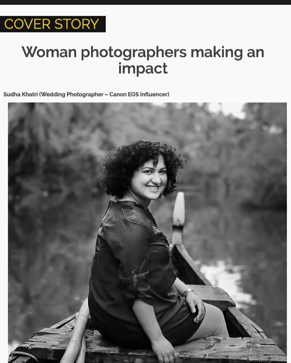 So blessed and honoured to be one the three women photographers featured in IANS covered story on this special occasion of international women's day. So grateful to all my family &amp; friends, clients, community &amp; everyone's continued support fo