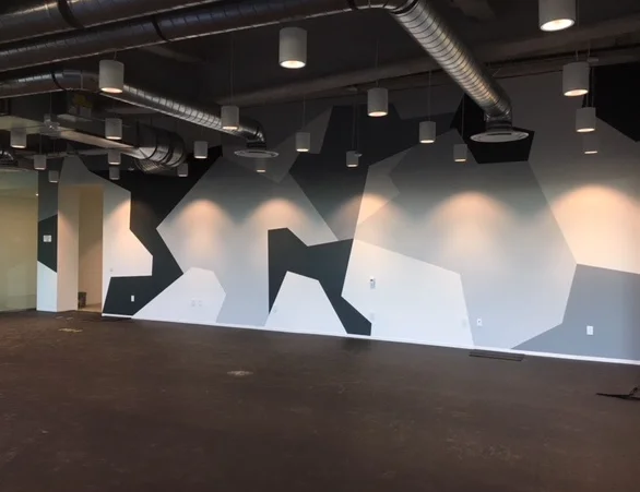 40' x 12' 3 color swedish camouflage pattern 777 Aviation Blvd. Gym 