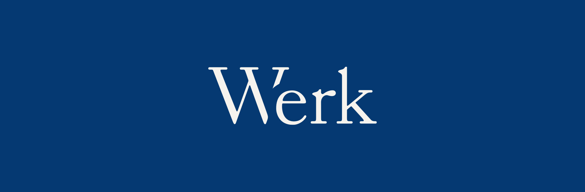 I redrew the original logo but decided to keep a likeness of the original to preserve the brand legitimacy Werk had already achieved