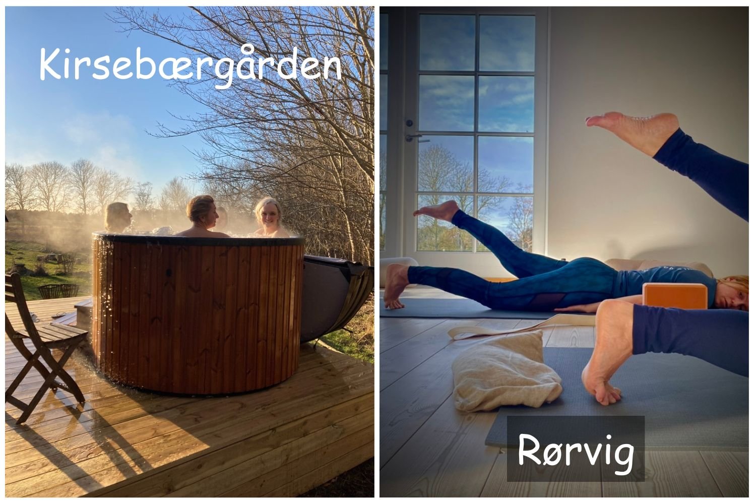 Mindful Yoga, Meditation, Reflektion &amp; Selvkærlighed på Kirsebærgården med Saunagus, Vildmarksbad, Udsøgt lækker mad Fællessang og Fordybelse.