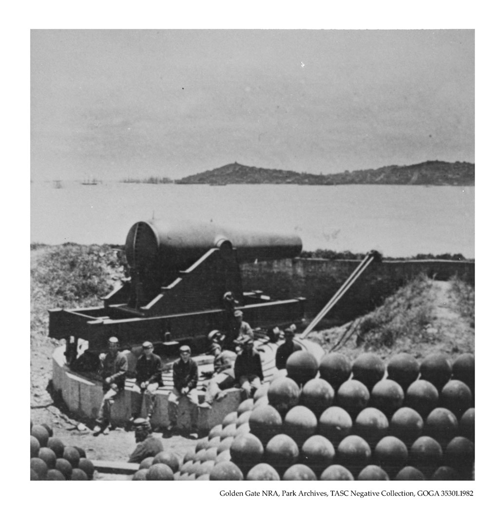 Battery McClellan on Alcatraz, 1868