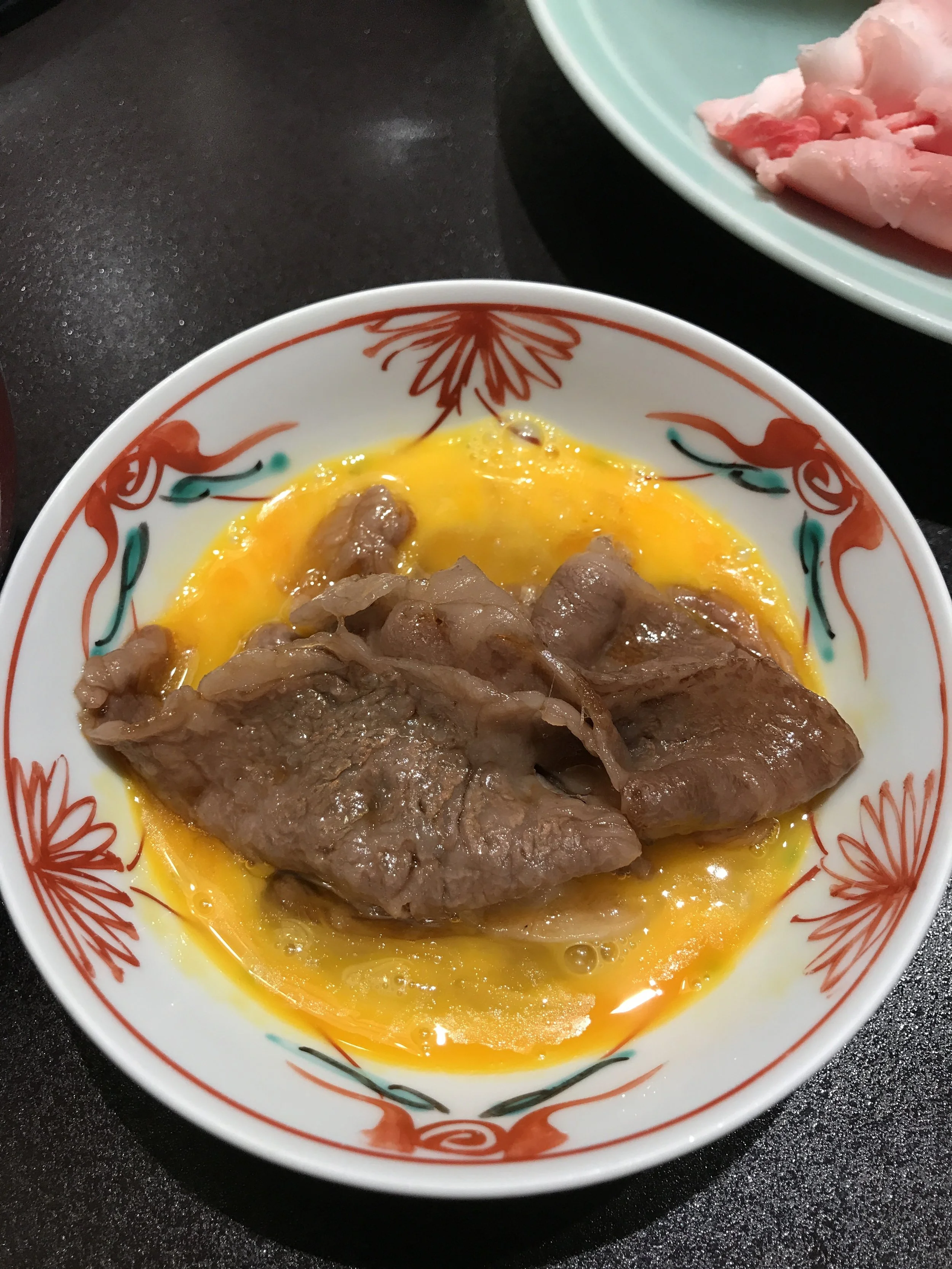 Then, once cooked they ask you to dip it into a raw egg and eat it with rice... heaven!!!