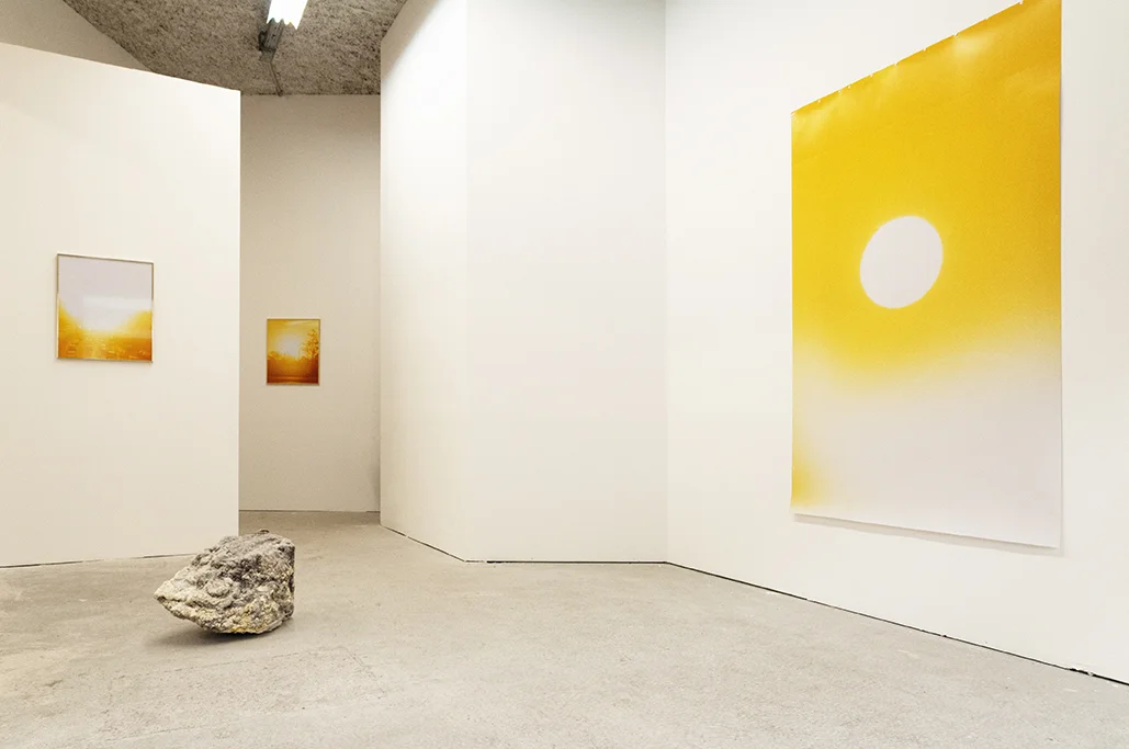 Sébastien Reuzé, Rising Sunset , exhibition view, Catherine Bastide projects, Marseille, 2017