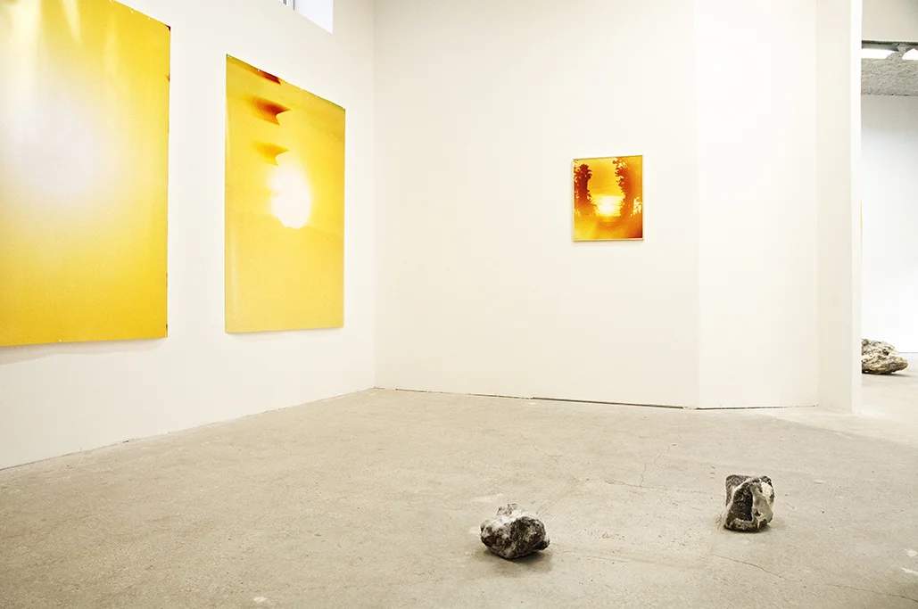 Sébastien Reuzé, Rising Sunset , exhibition view, Catherine Bastide projects, Marseille, 2017