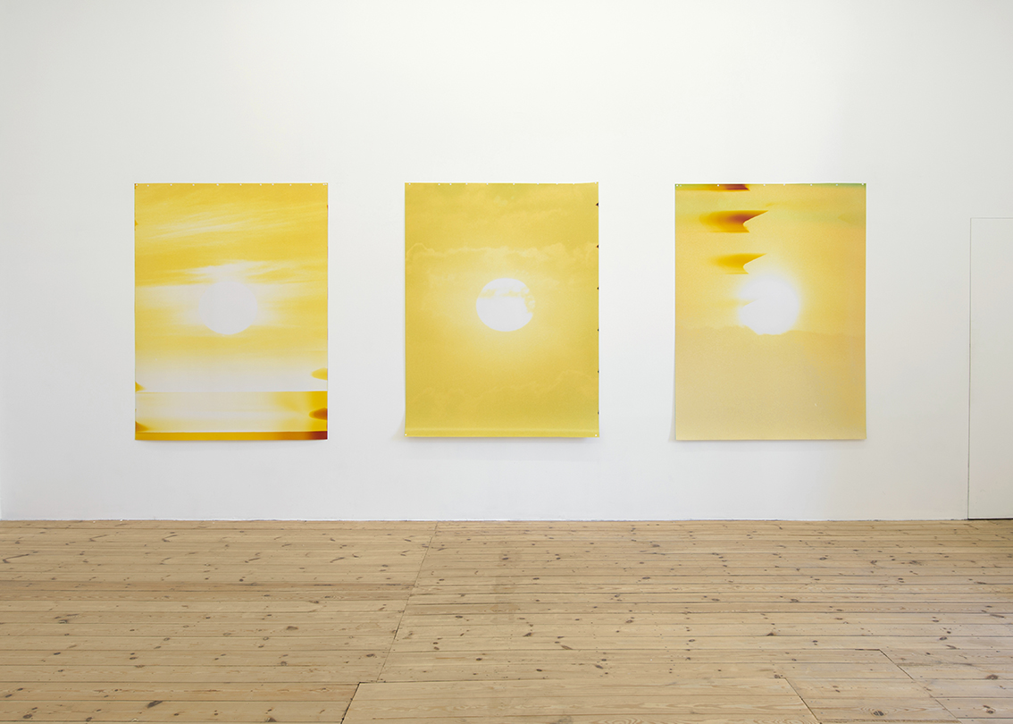 Sébastien Reuzé, Rising Sunset, exhibition view, Catherine Bastide gallery, Brussels, 2017