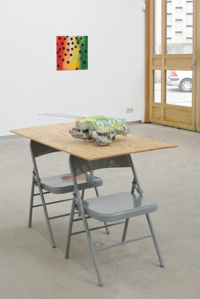 Part of This Complete Breakfast: objects for a wake, Catherine Bastide gallery, Brussels, 2012, exhibition view