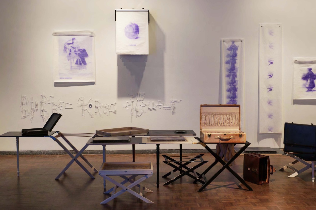 Valerie Snobeck / Catherine Sullivan, Image of Limited Good , 2014, Whitney Biennial, installation view