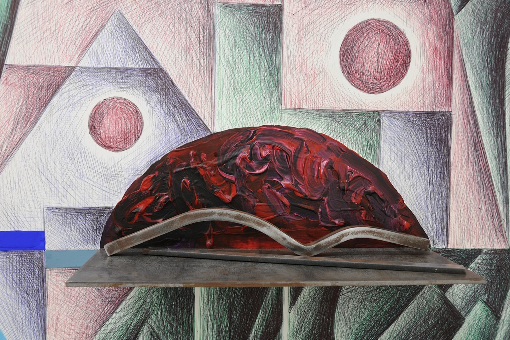 Alexandros Tzannis, Electric Dream , 2011, mixed media on paper, 290 x 200 cm (detail)