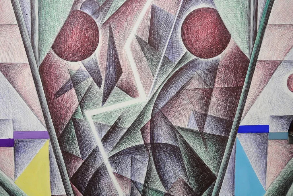 Alexandros Tzannis, Electric Dream , 2011, mixed media on paper, 290 x 200 cm (detail)