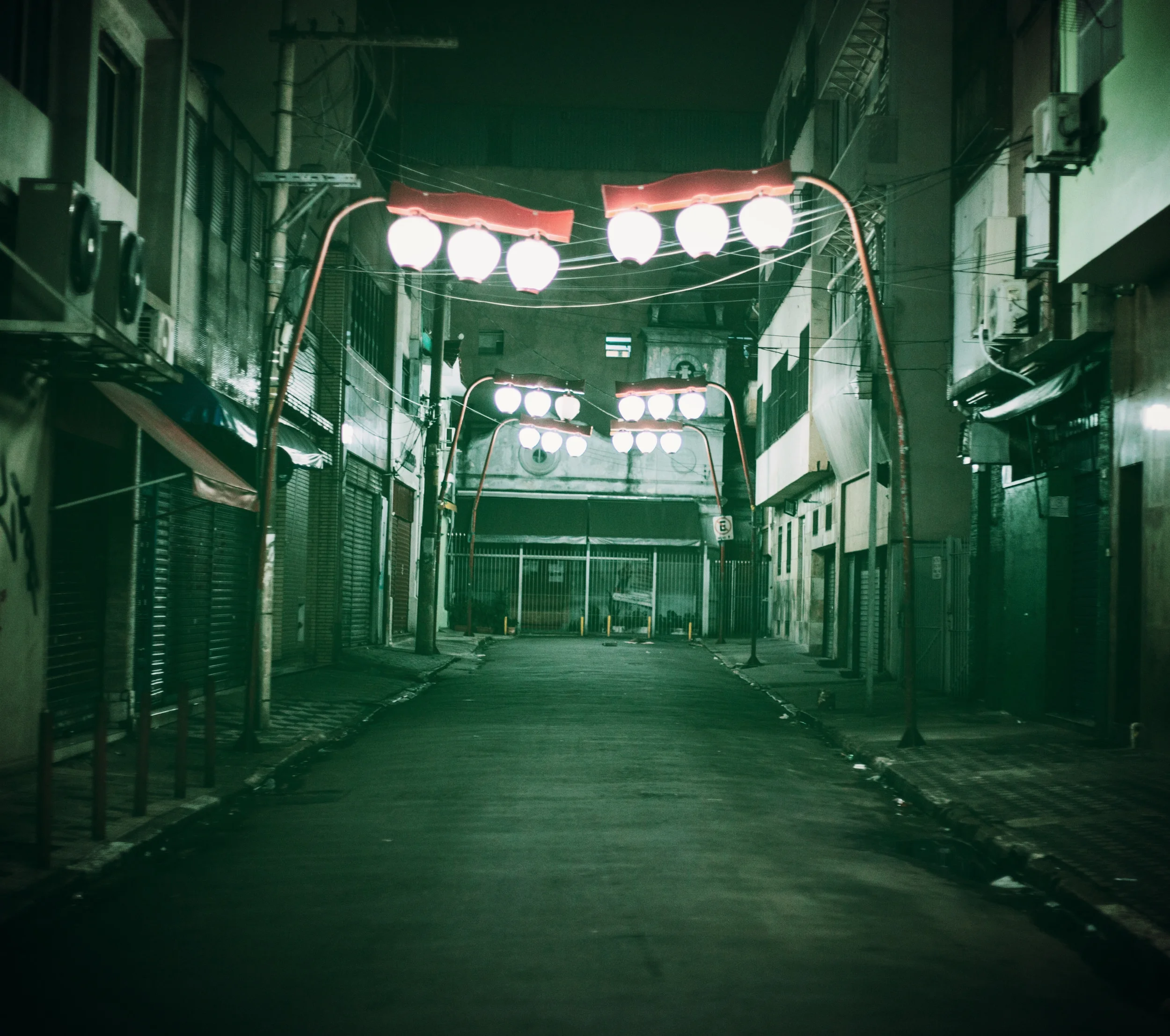 Dark alley in Cambodia