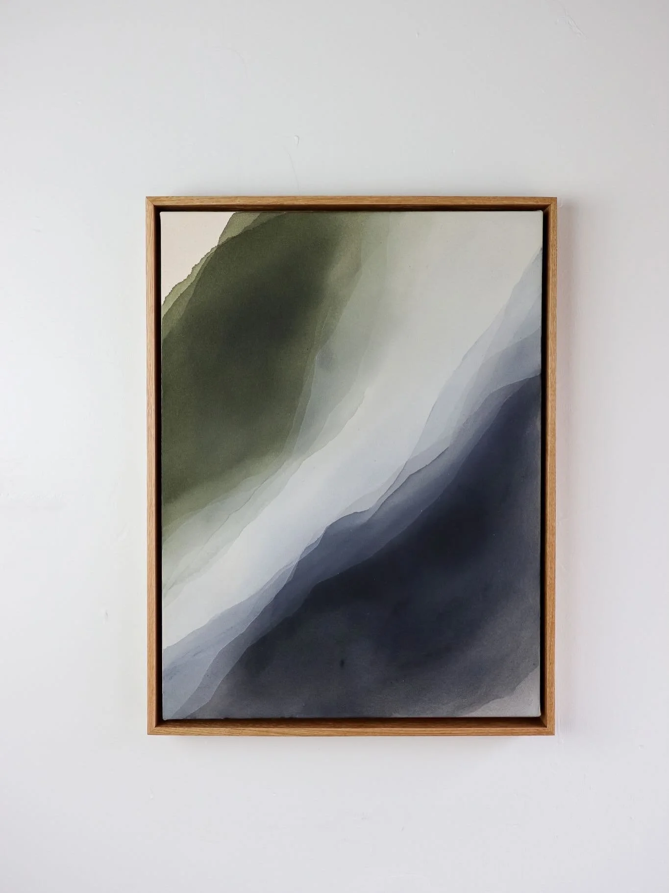 A quiet balance of movement and stillness. This piece shifts gently with the light throughout the day.

&ldquo;layers of light&rdquo;
24&rdquo;x18&rdquo;
White oak frame by @moosecanvas 
Available exclusively via @tacitcollective 

#minimalart #softm
