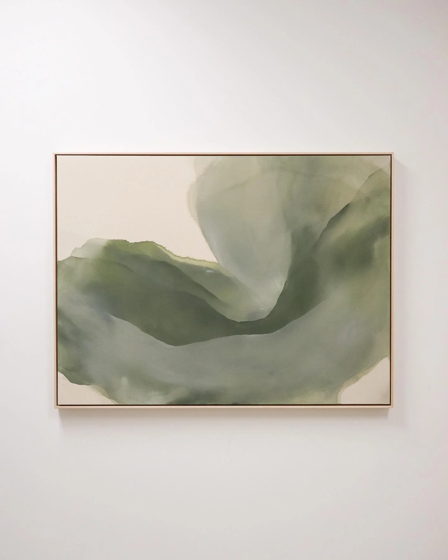 This one feels calm and steady, like returning to a familiar place. Inspired by the turquoise limestone found throughout Oaxaca, softened by light, time, and weather.

&ldquo;It comes in waves&rdquo;
36&rdquo;x48&rdquo;
Framed in maple
Available. If 