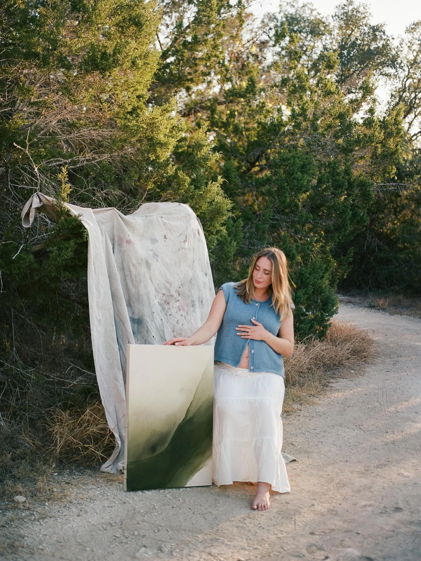 A quiet weight, carried gently. 

A little throwback to when I was very pregnant with my precious girl (...we&rsquo;re enjoying all of her little snuggles and smiles at the moment!)

Photographing my work outdoors in natural light allows the piece to