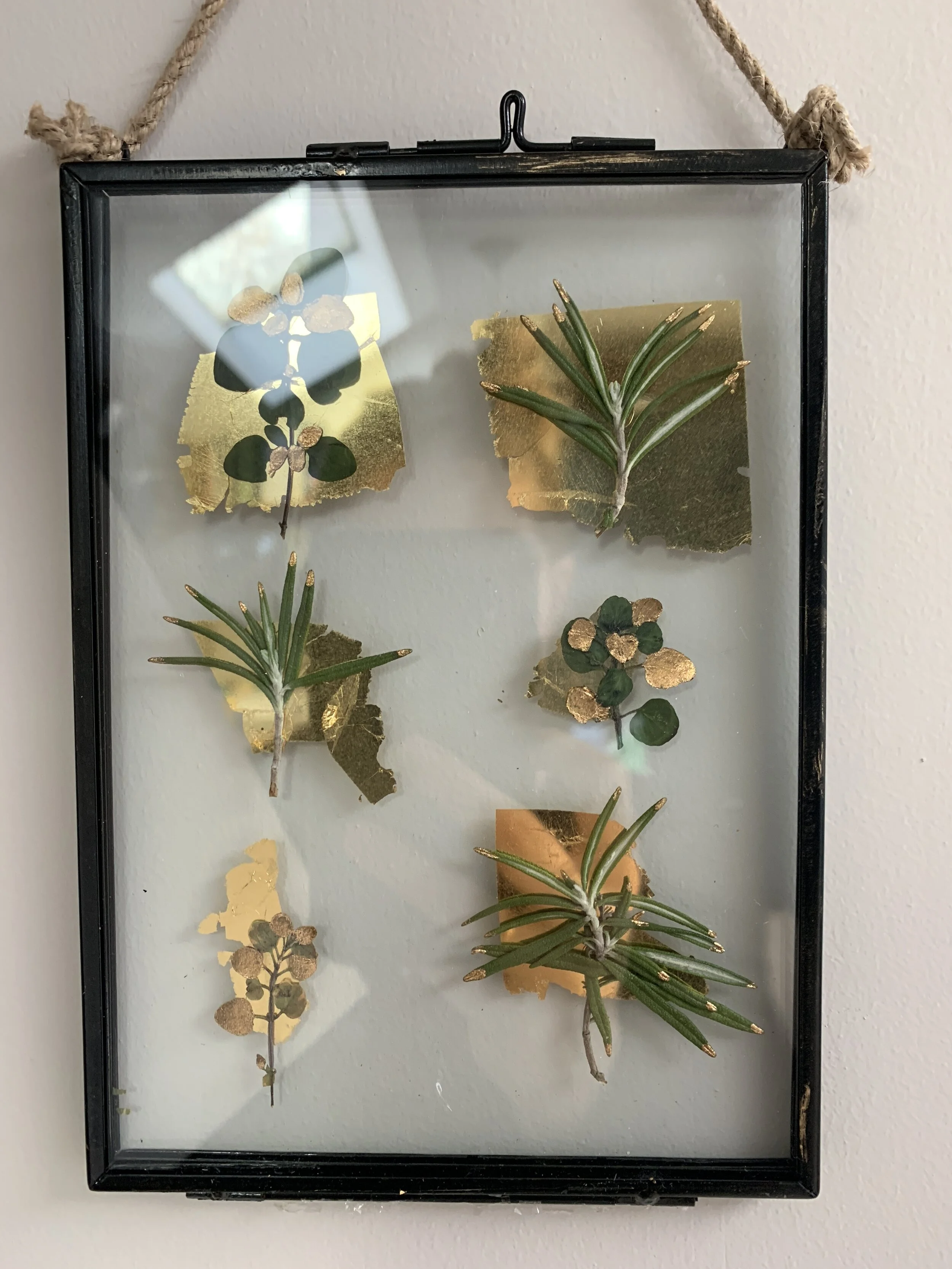 Gilded Pressed Herb Frame II