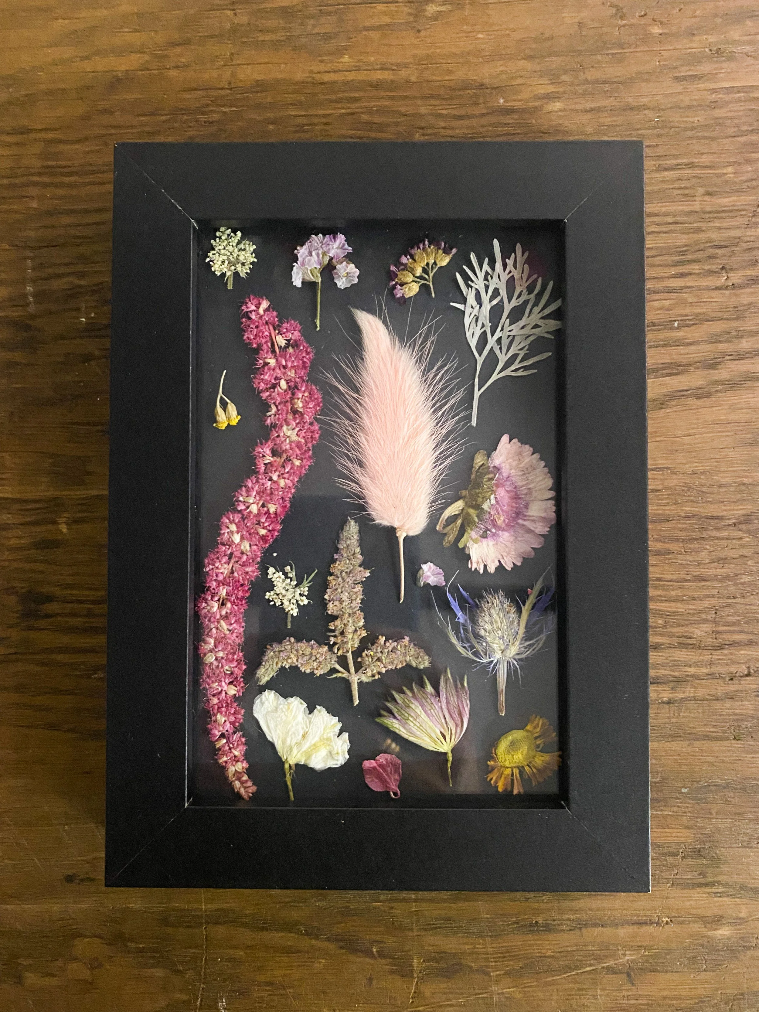 Press Flowers on Black  no.2