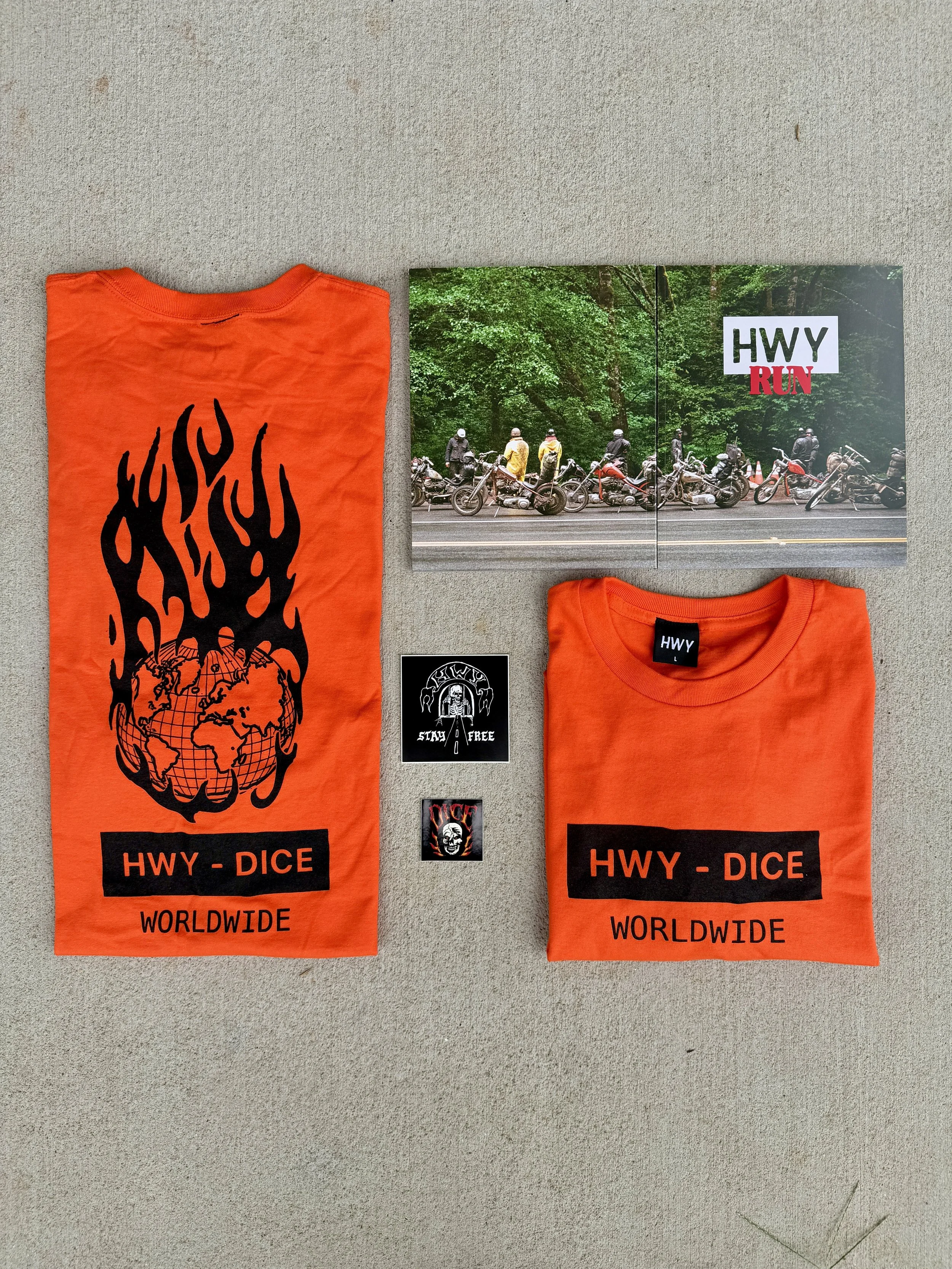 DicE X HWY - Limited Edition T-Shirt / Magazine / Stickers