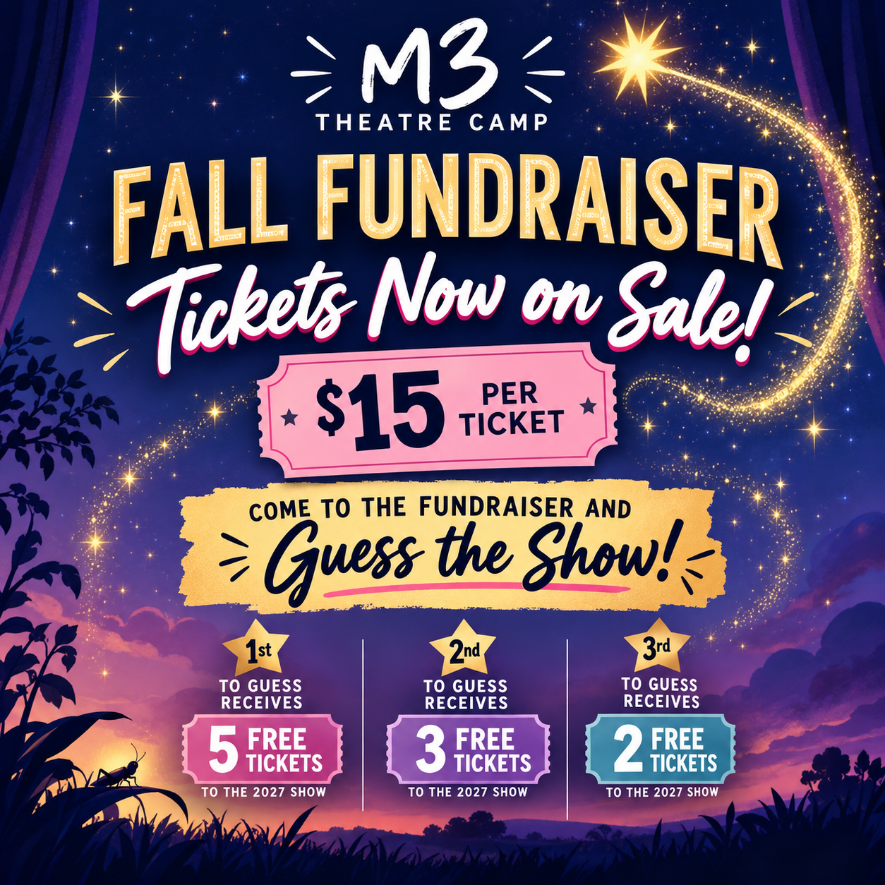 Whimsical Starry Theatre Fundraiser Poster.png