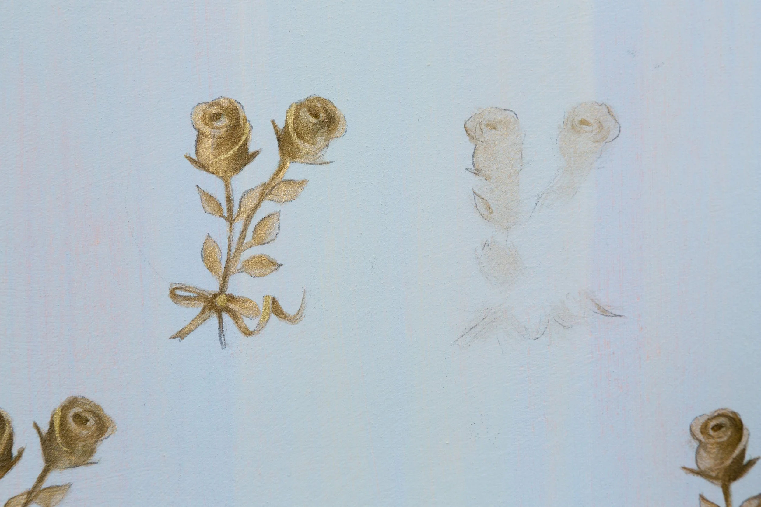 (Detail) Untitled (diptych), 2017, Oil and acrylic on canvas, 48" x 84" 