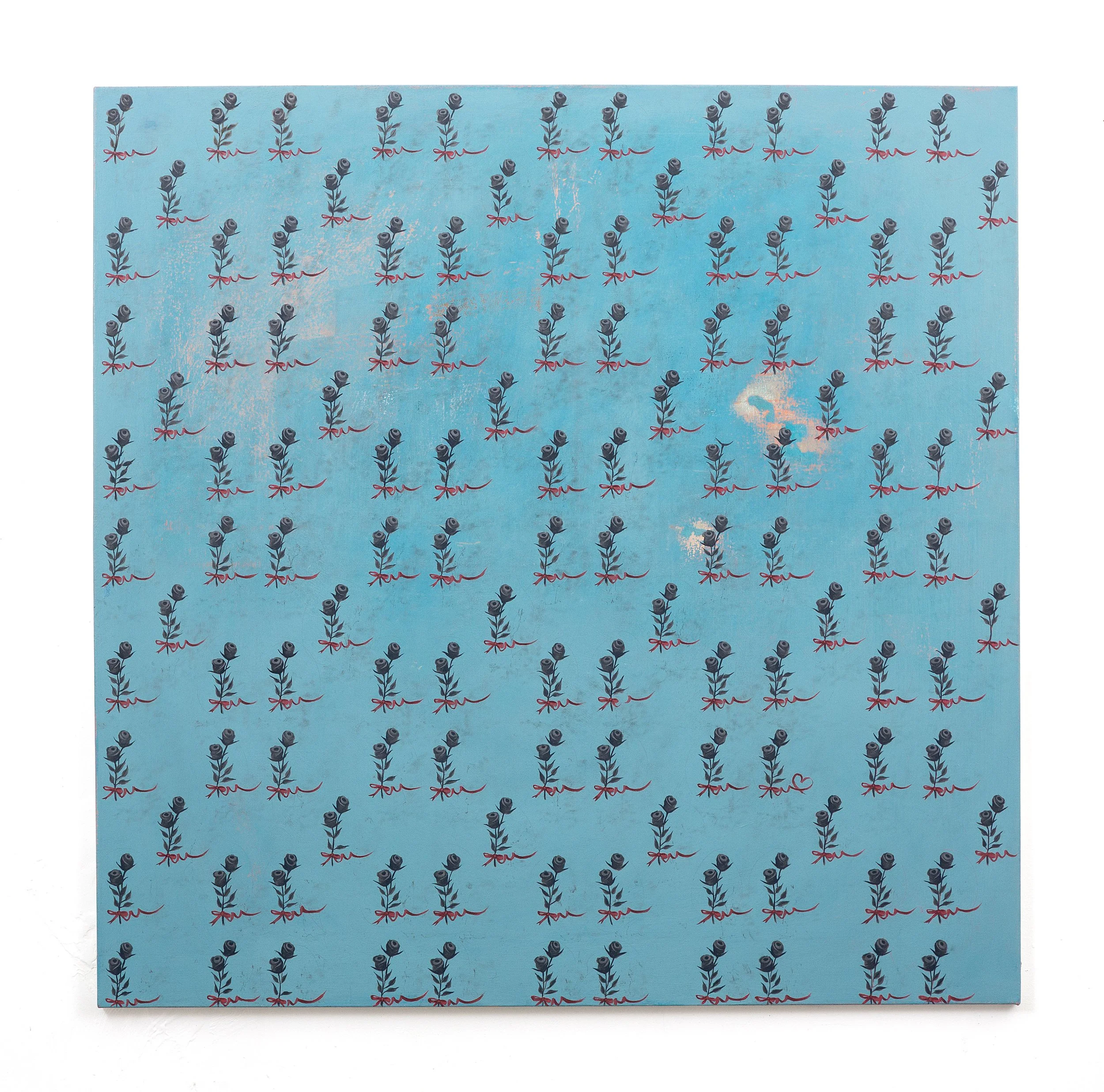 Untitled, 2017, Oil and acrylic on canvas, 48" x 48" 