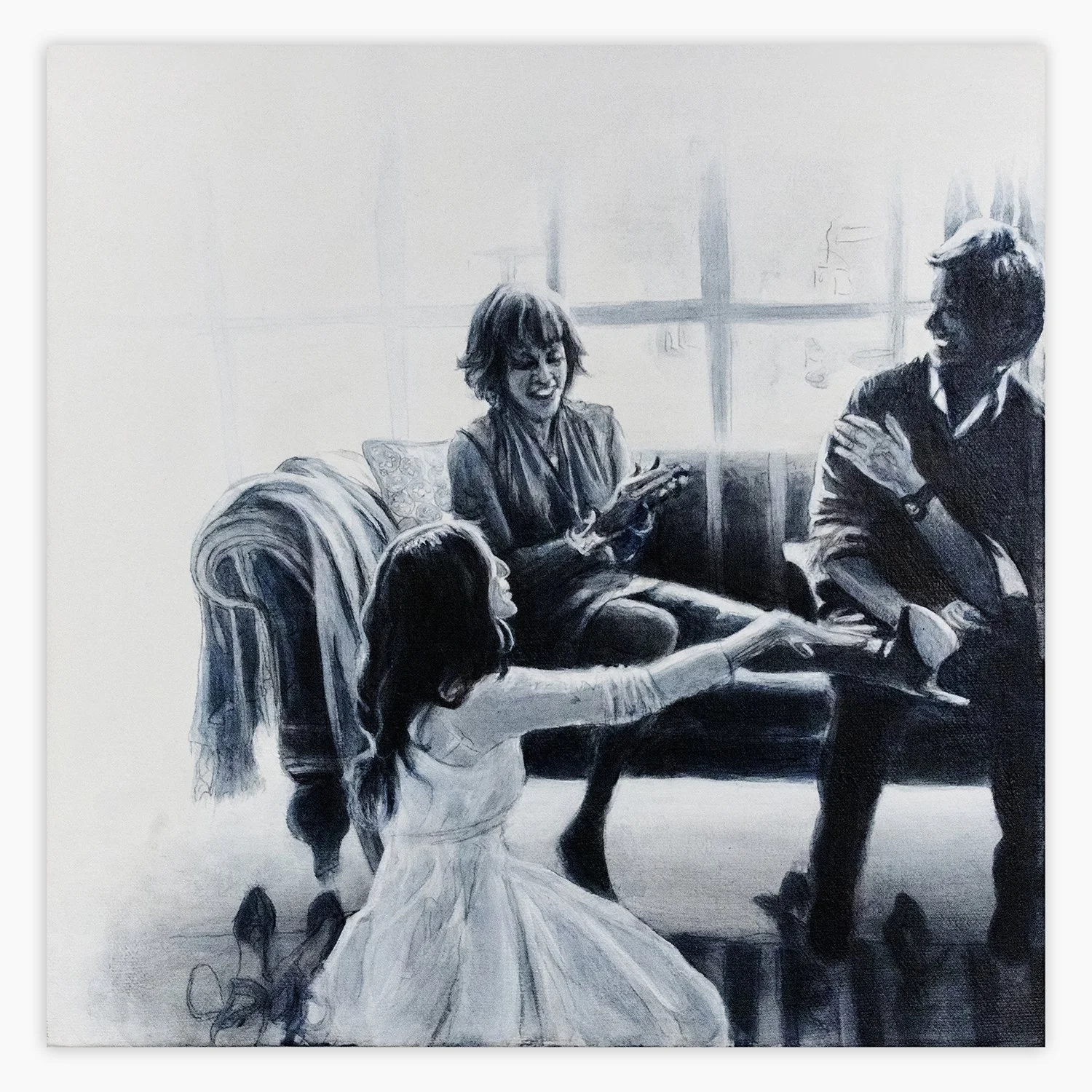 Untitled, 2017, Acrylic on canvas, 12" x 12" 