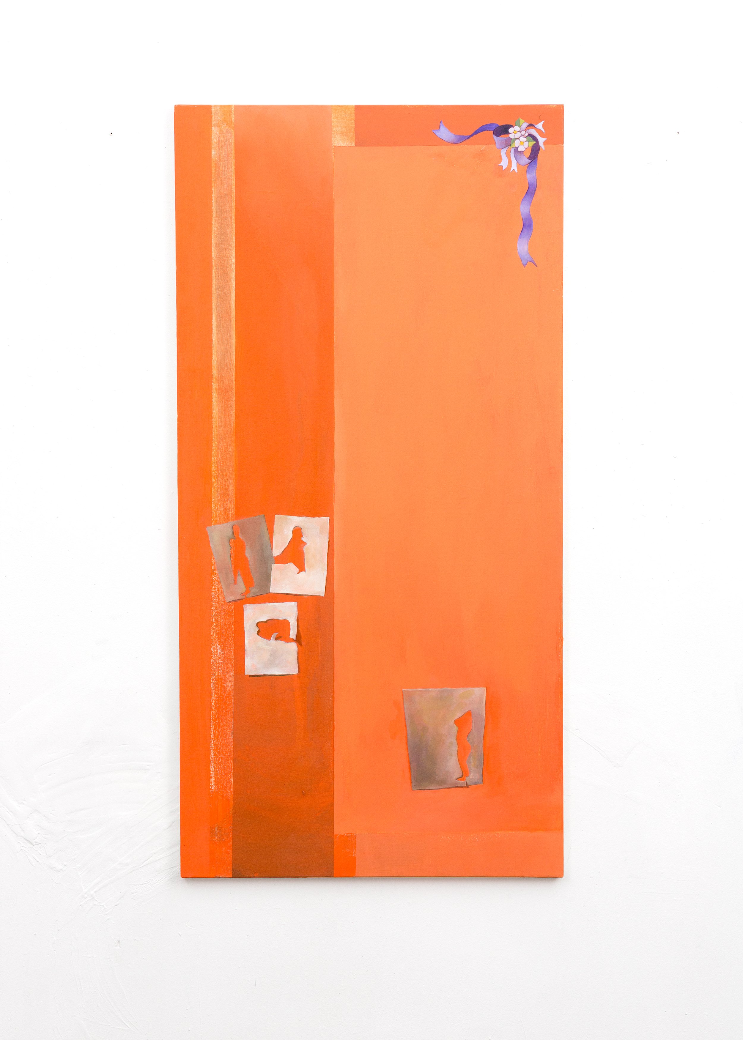 Untitled, 2017, Oil and acrylic on canvas, 24" x 48" 