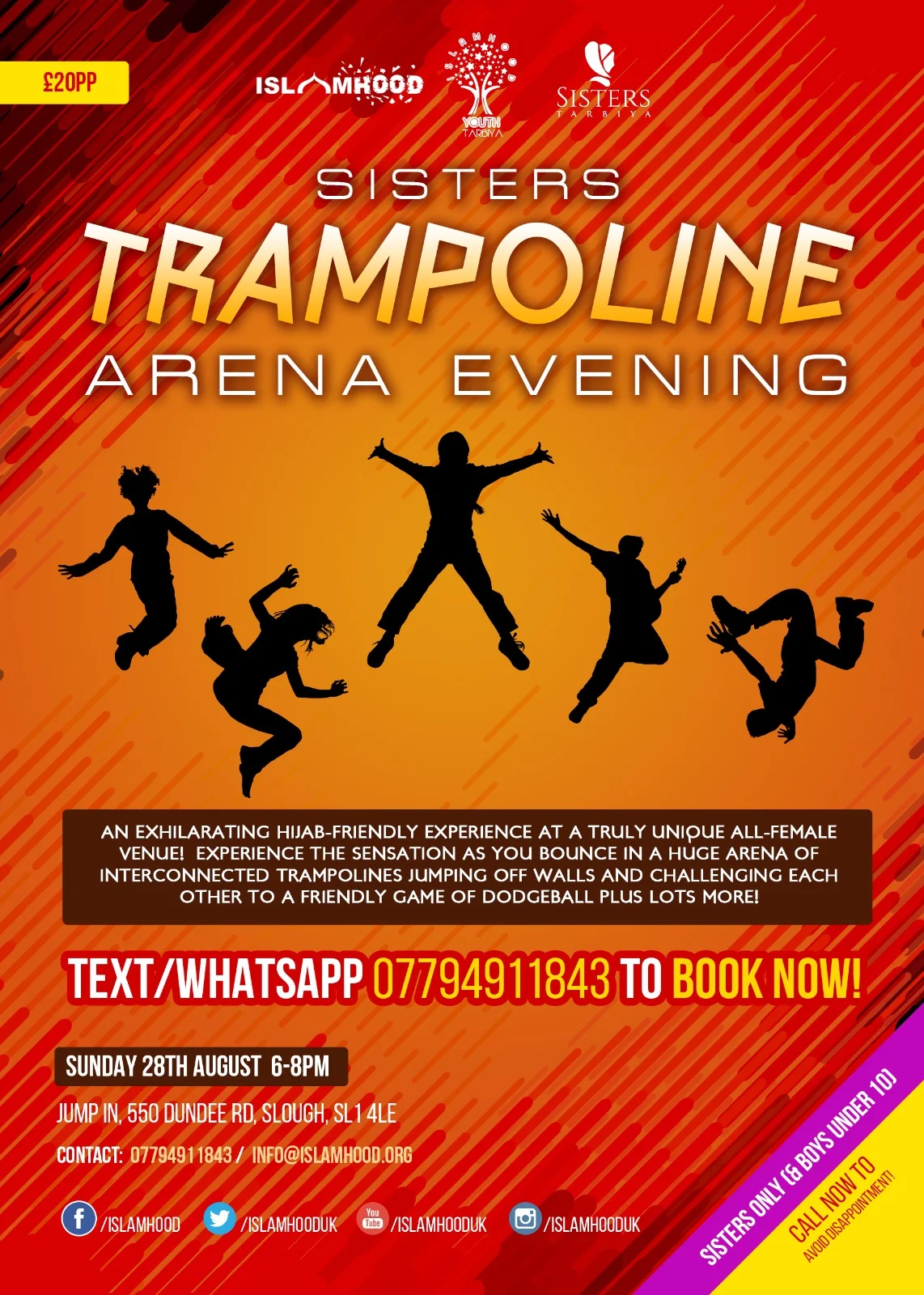 Sisters Only Trampoline Area Evening!