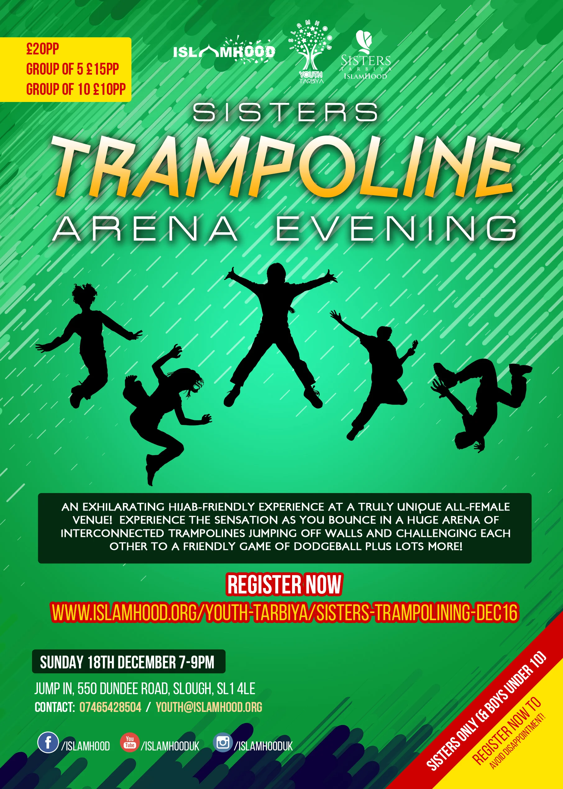 Sisters Only Trampoline Area Evening!