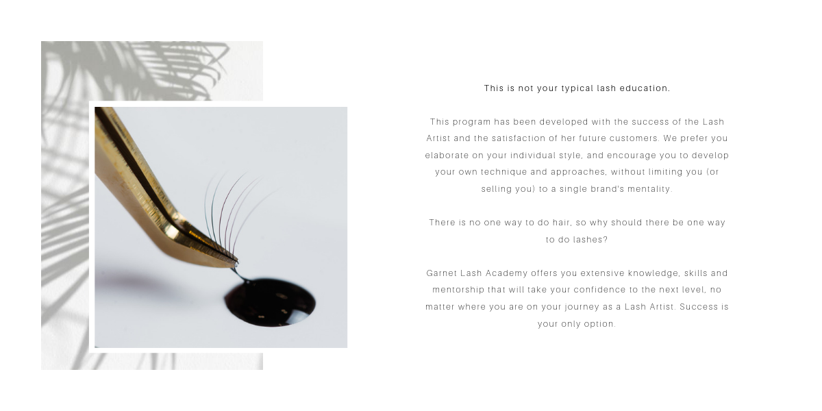 This is not your typical lash education. This program has been developed with the success of the Lash Artist and the satisfaction of her future customers. We prefer you elaborate on your individual style, and encoura (3).png