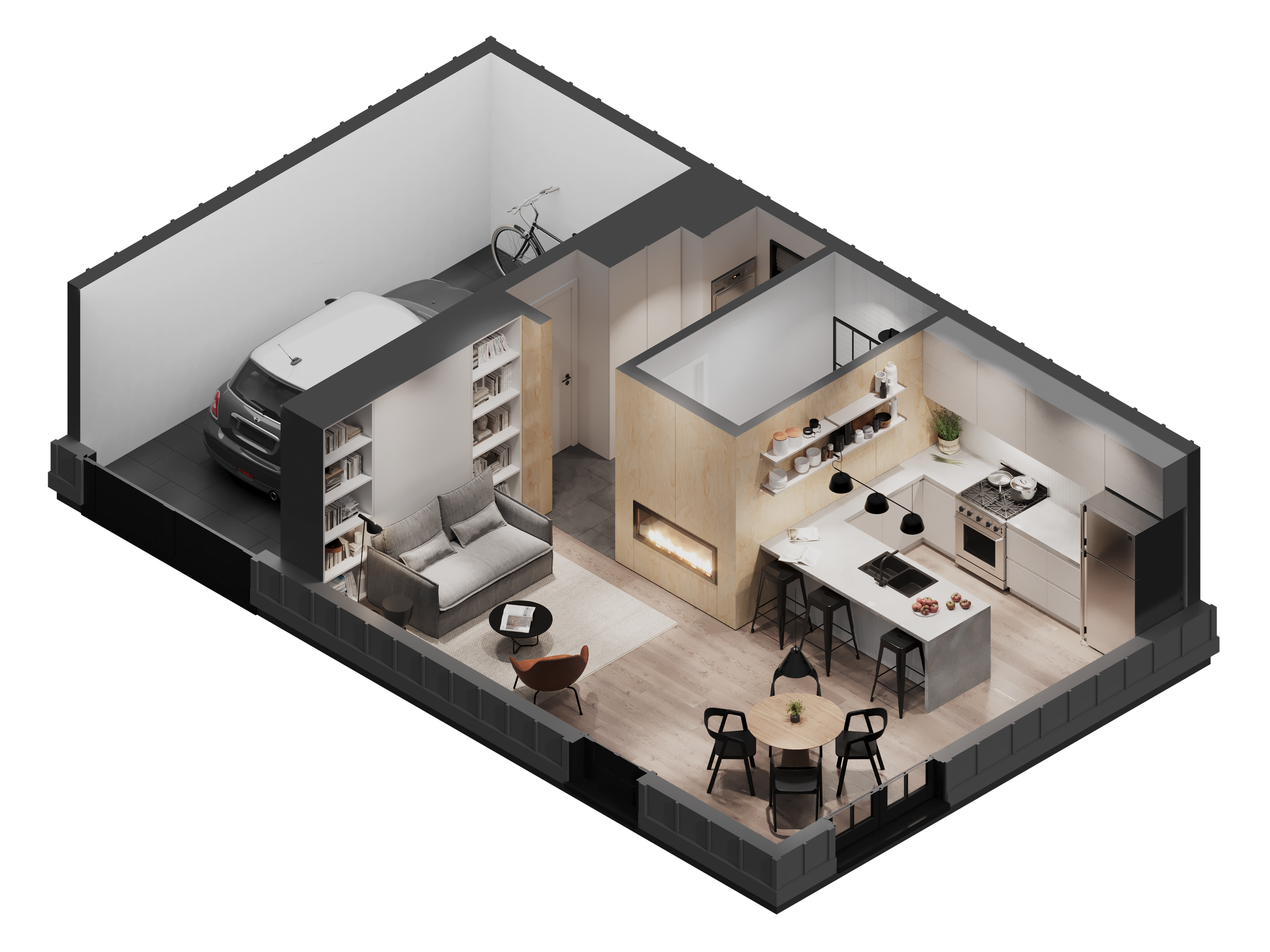 Alpha 2 Carriage House Floor Plan - Square Foot Construction Okanagan