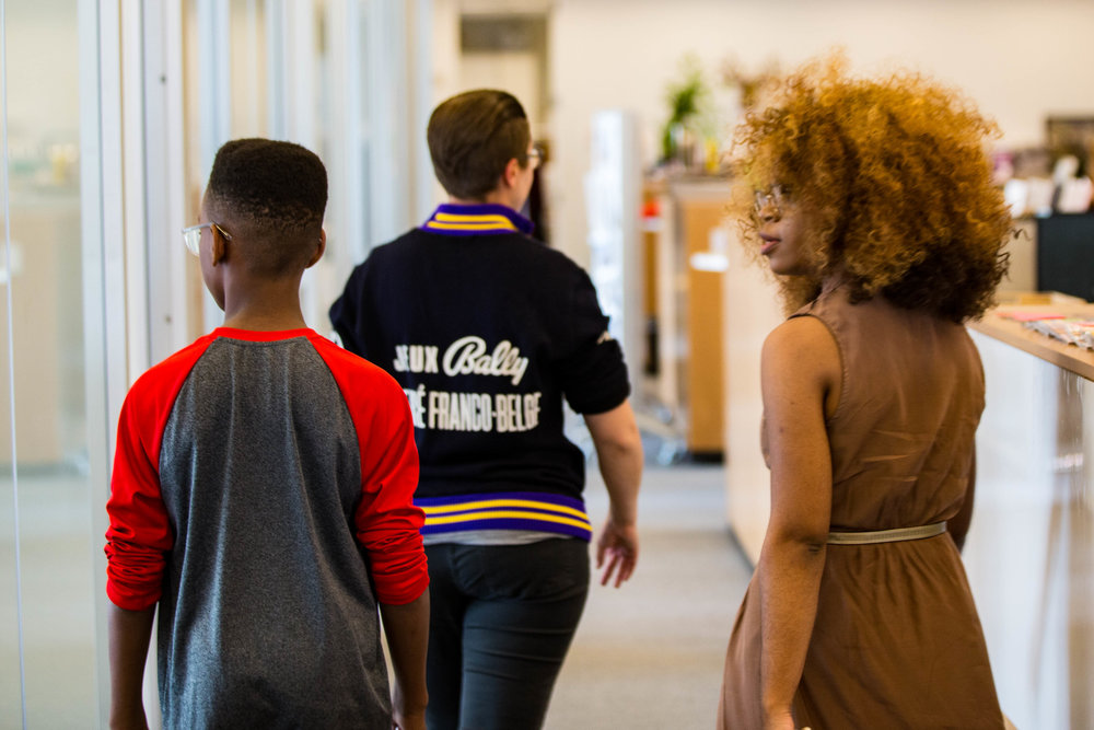 Winnie and son/client Sidney Keys III touring the offices of O Magazine in NYC!