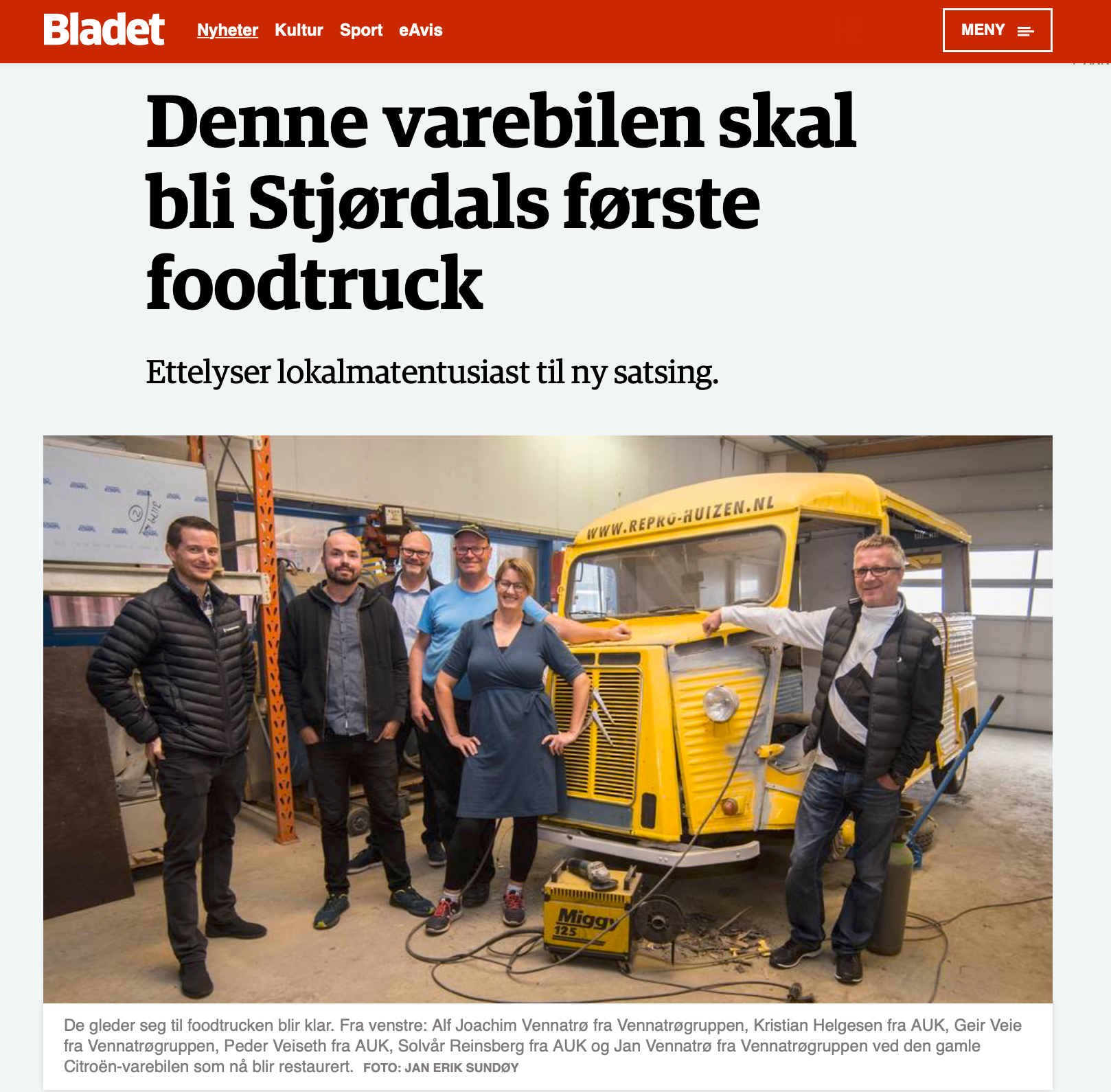 Artikkel i Bladet 03.09.2018