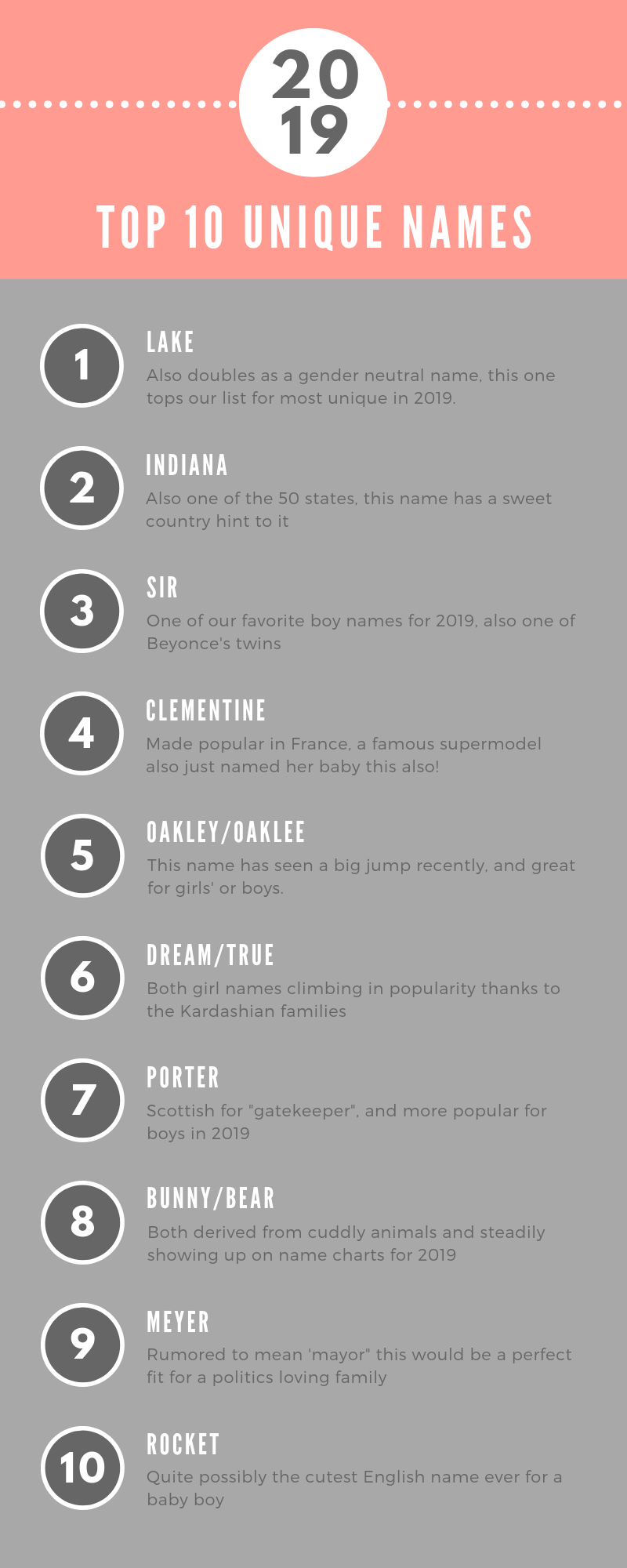The 2019 Best Baby Names Girls Boys French Southern Unique