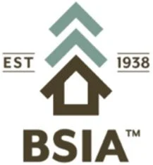 Logo with a house icon above the text 'BSIA' and the year 1938, with 'EST' on the left and the year on the right.