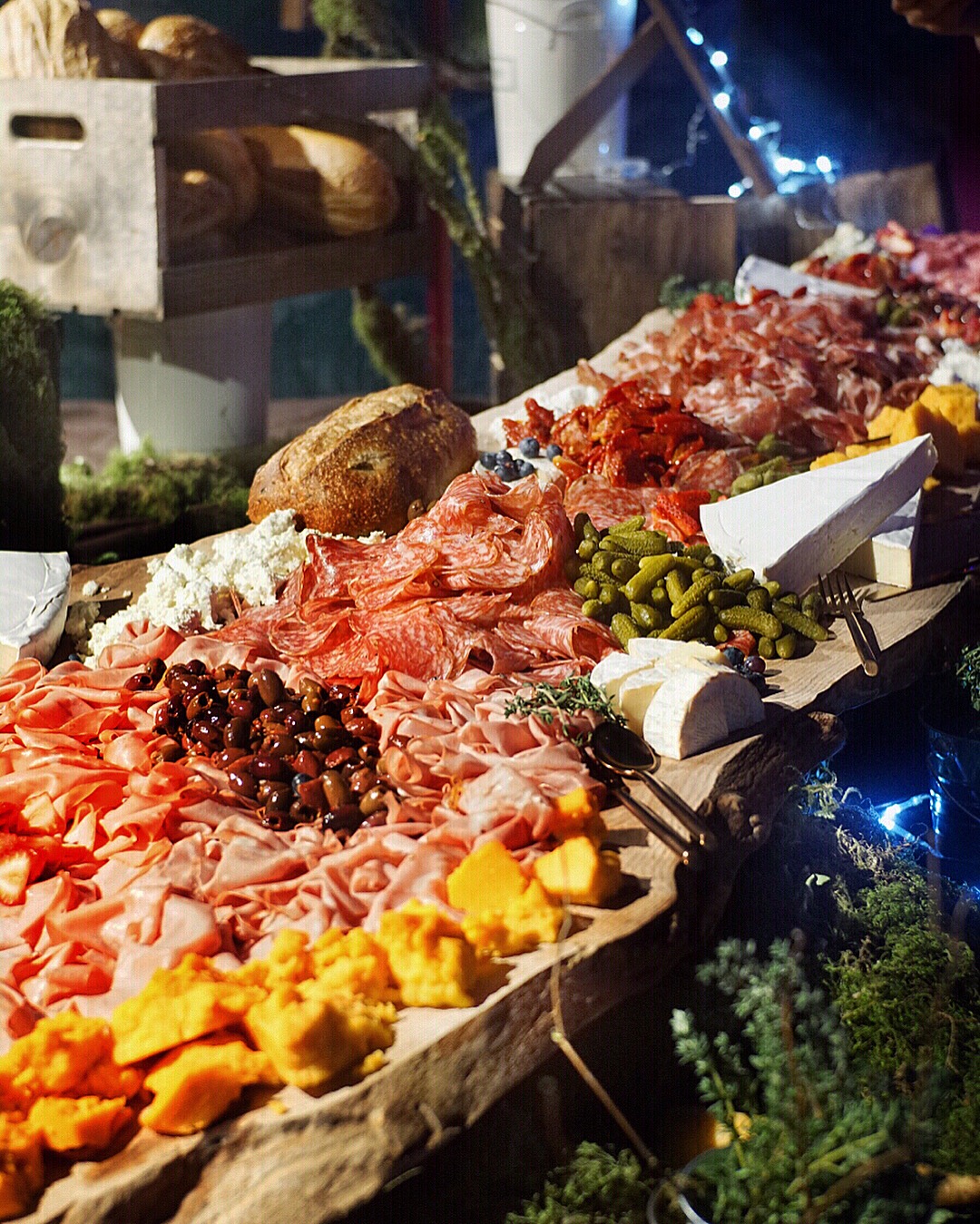 HUGE charcuterie board in VIP/Media lounge by Drew's Catering & Events