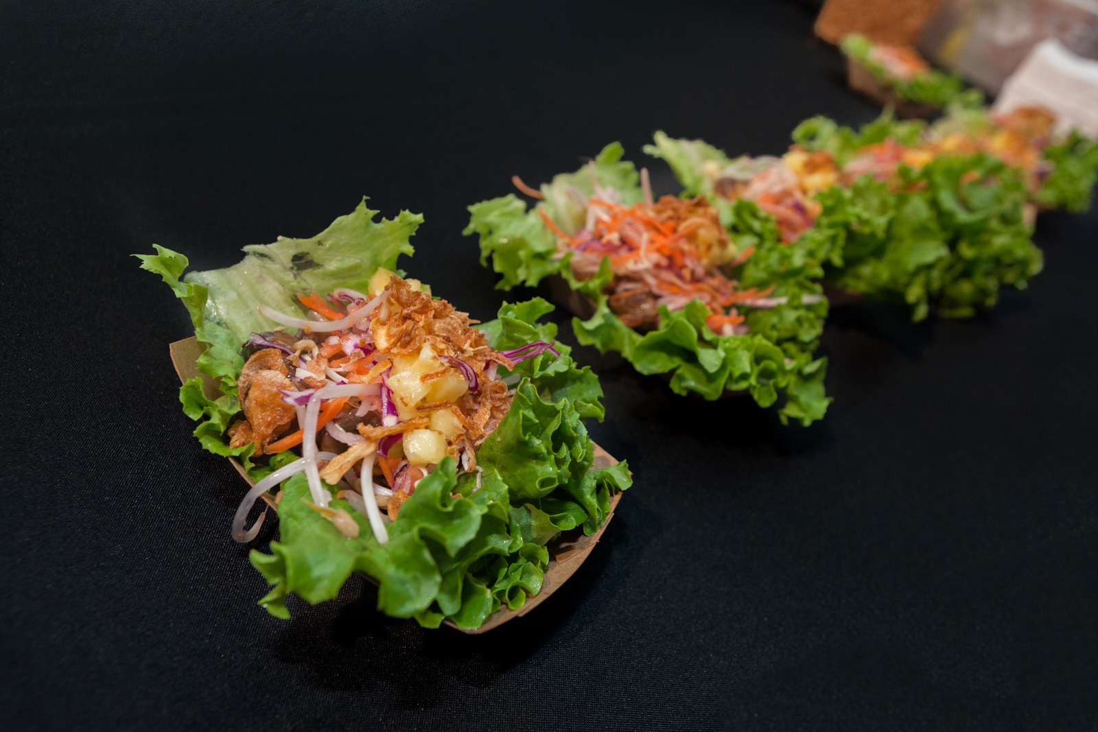 Char Sui Pork Rillettes: Pork, yuzu pearls and miso sesame emulsion by Chef Jesse Hochhausen (Showcase Restaurant & Bar) 📷credit: Picture Listen