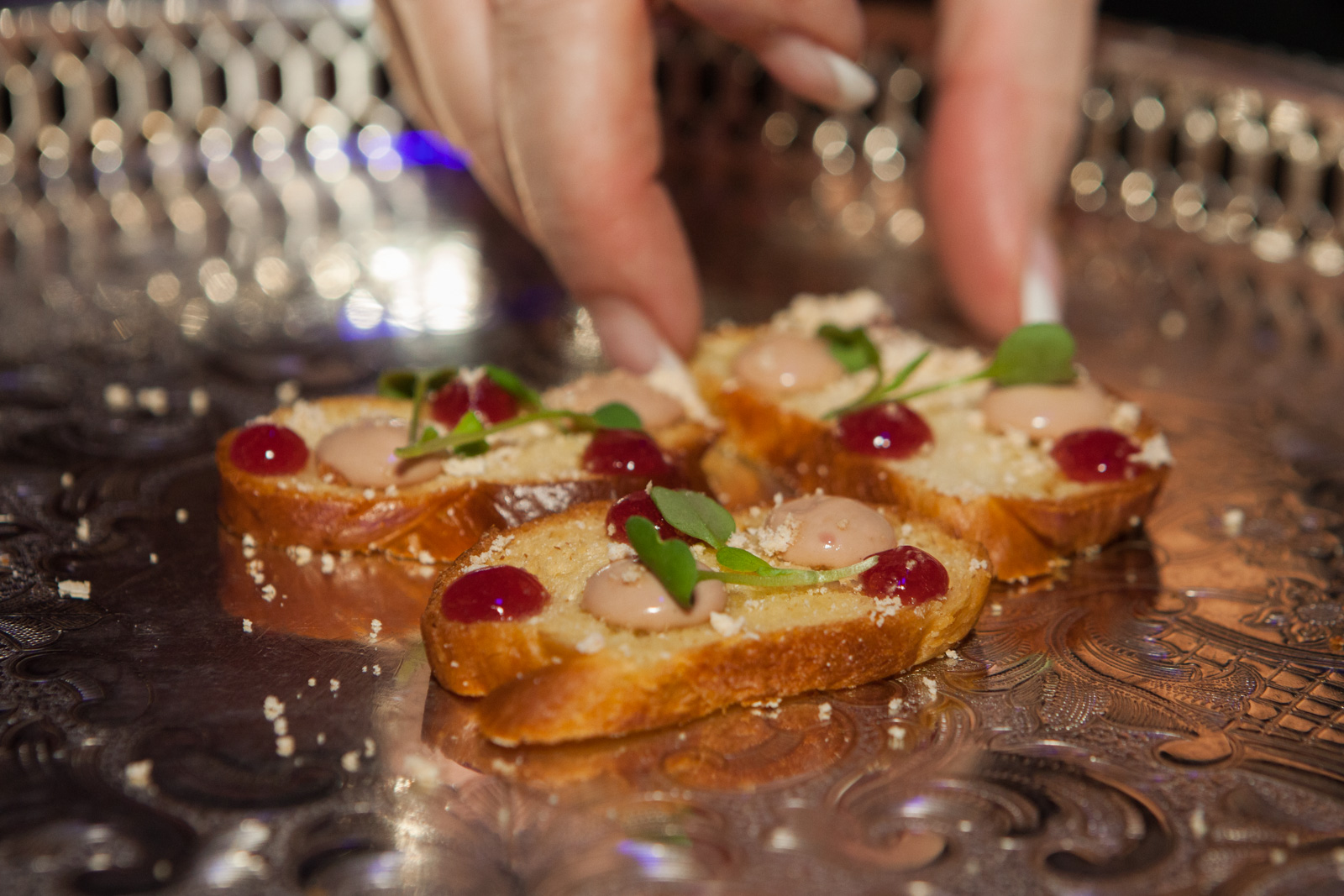 One of many appetizers in the VIP/Media lounge. 📷credit: Picture Listen