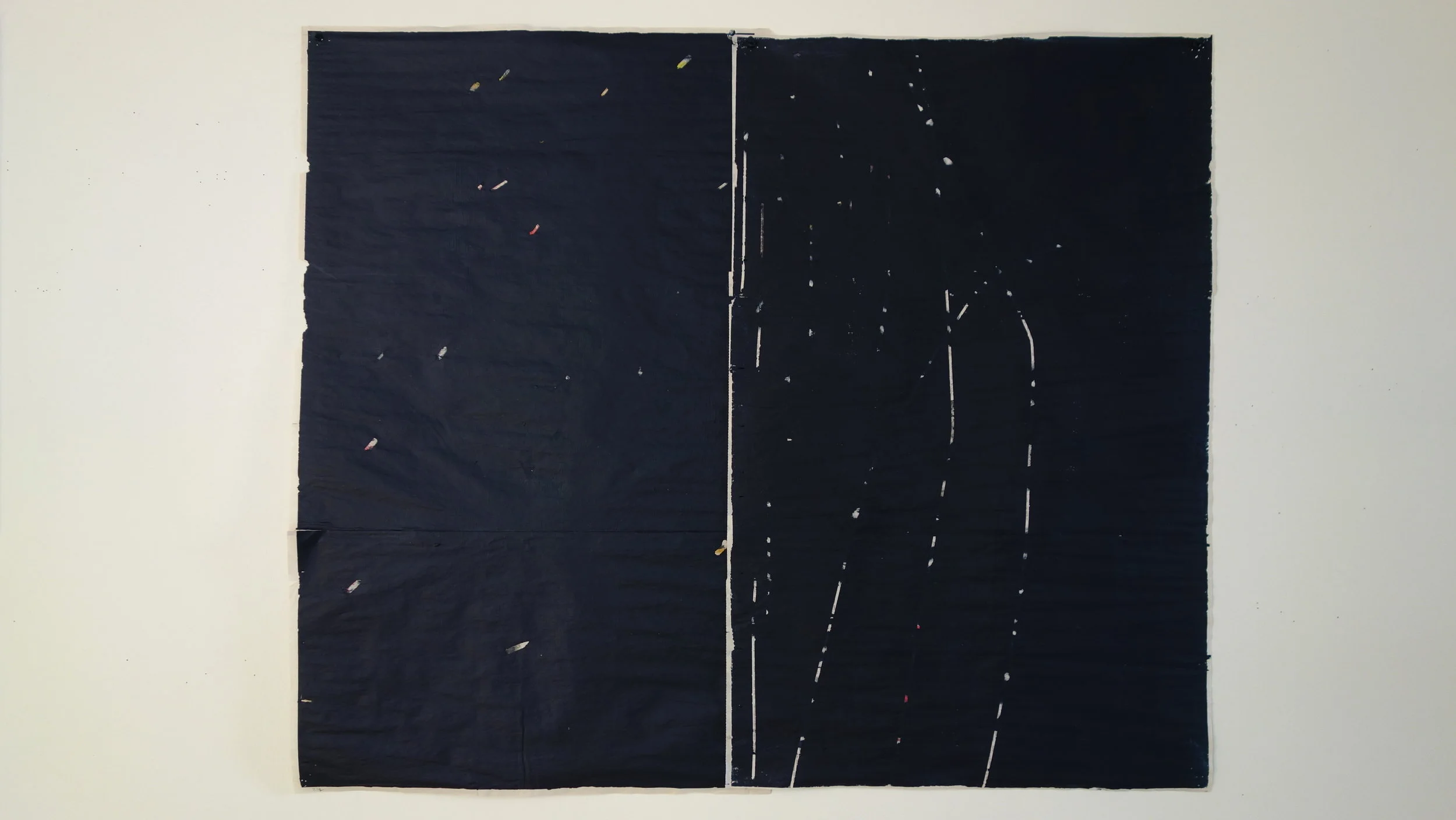  36" X 44" paint on newspaper 
