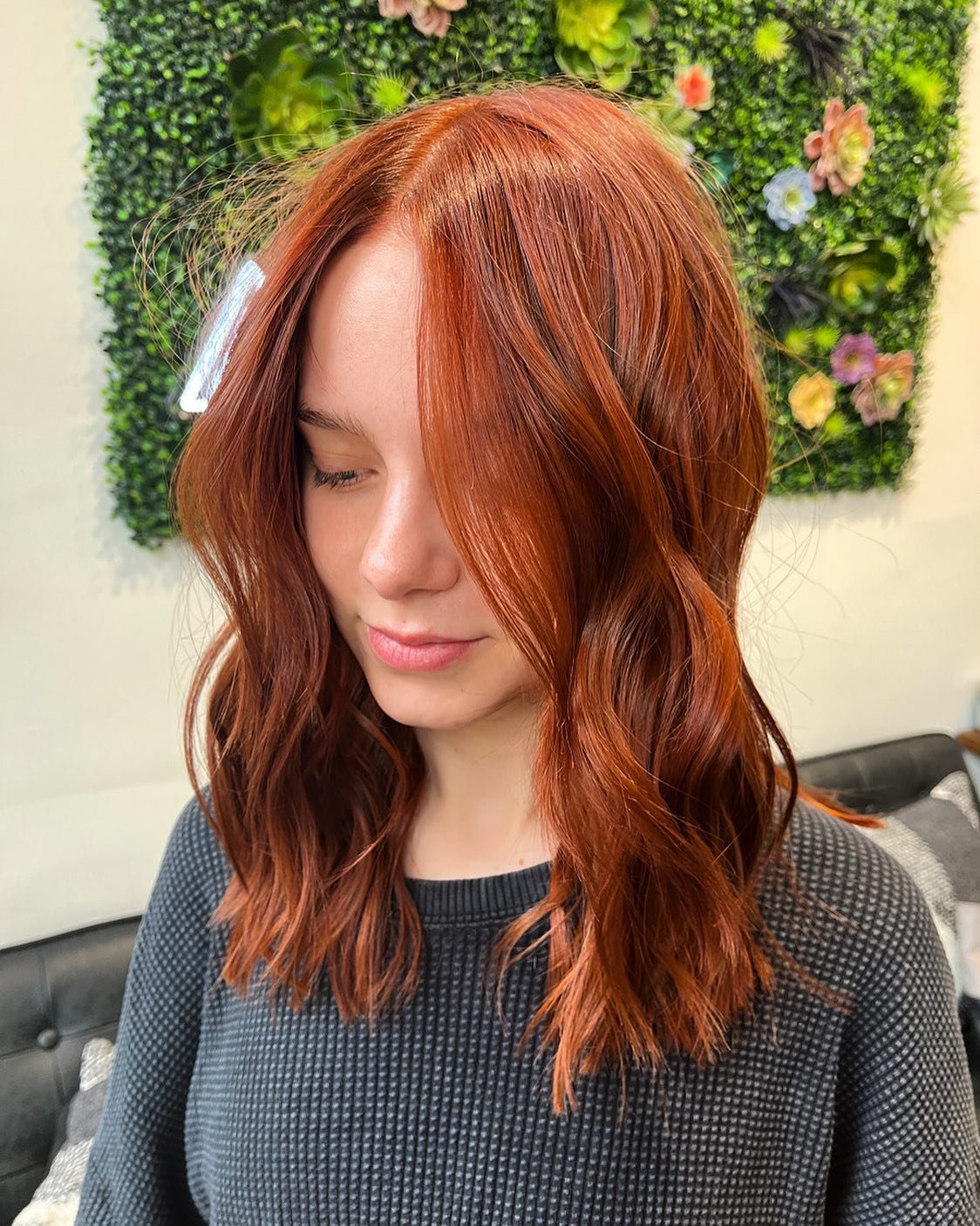 Beautiful copper hair by @lo_win. Get holiday ready and book your appointment before it&rsquo;s too late!