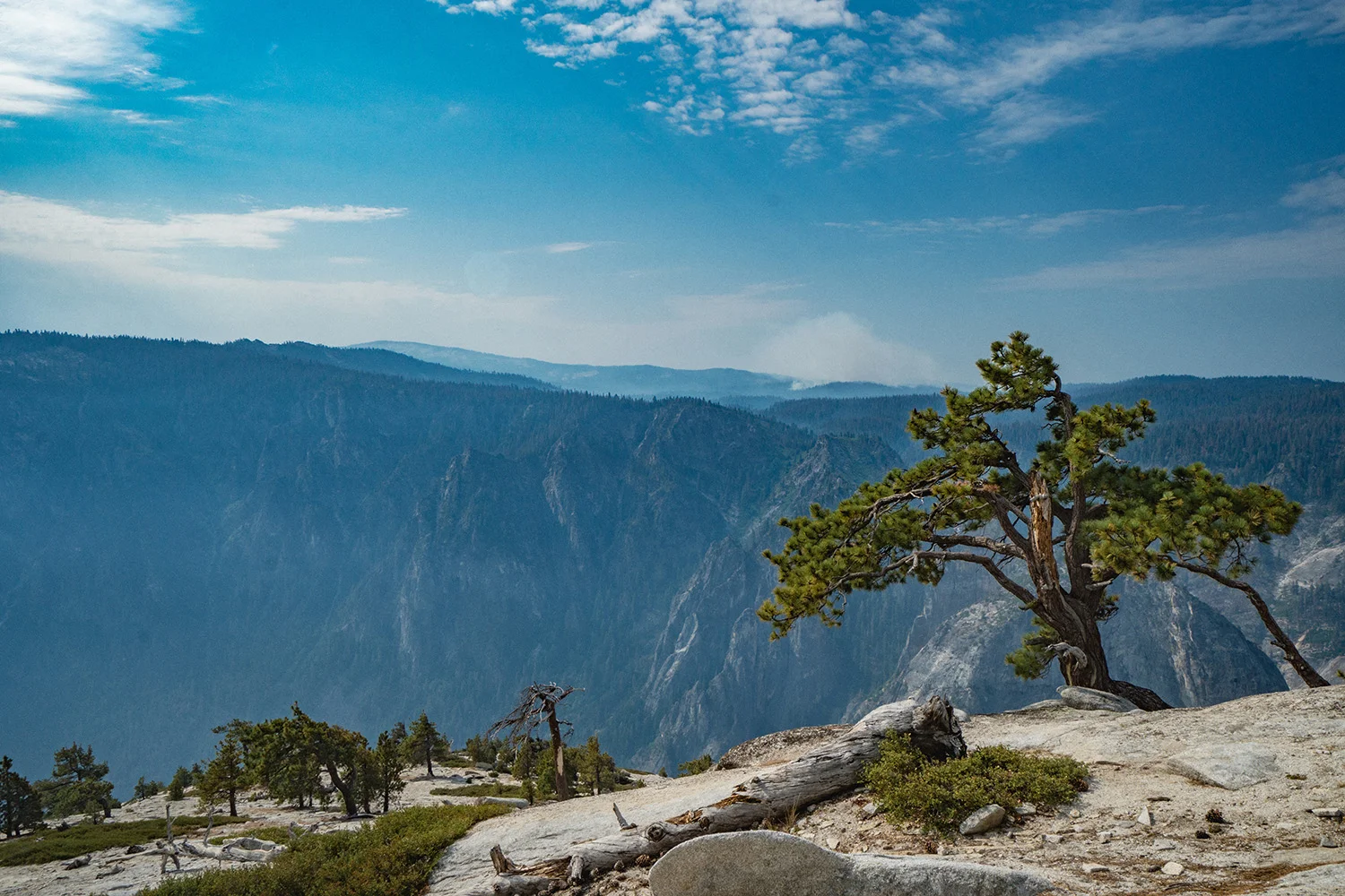 View from El Capitan captures a wildfire across the way