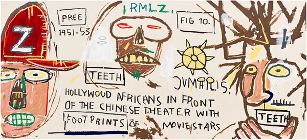 Jean-MichelBasquiat_HOLLYWOOD AFRICANS IN FRONT OF THE CHINESE THEATER WITH FOOTPRINTS OF MOVIE STARS.jpg