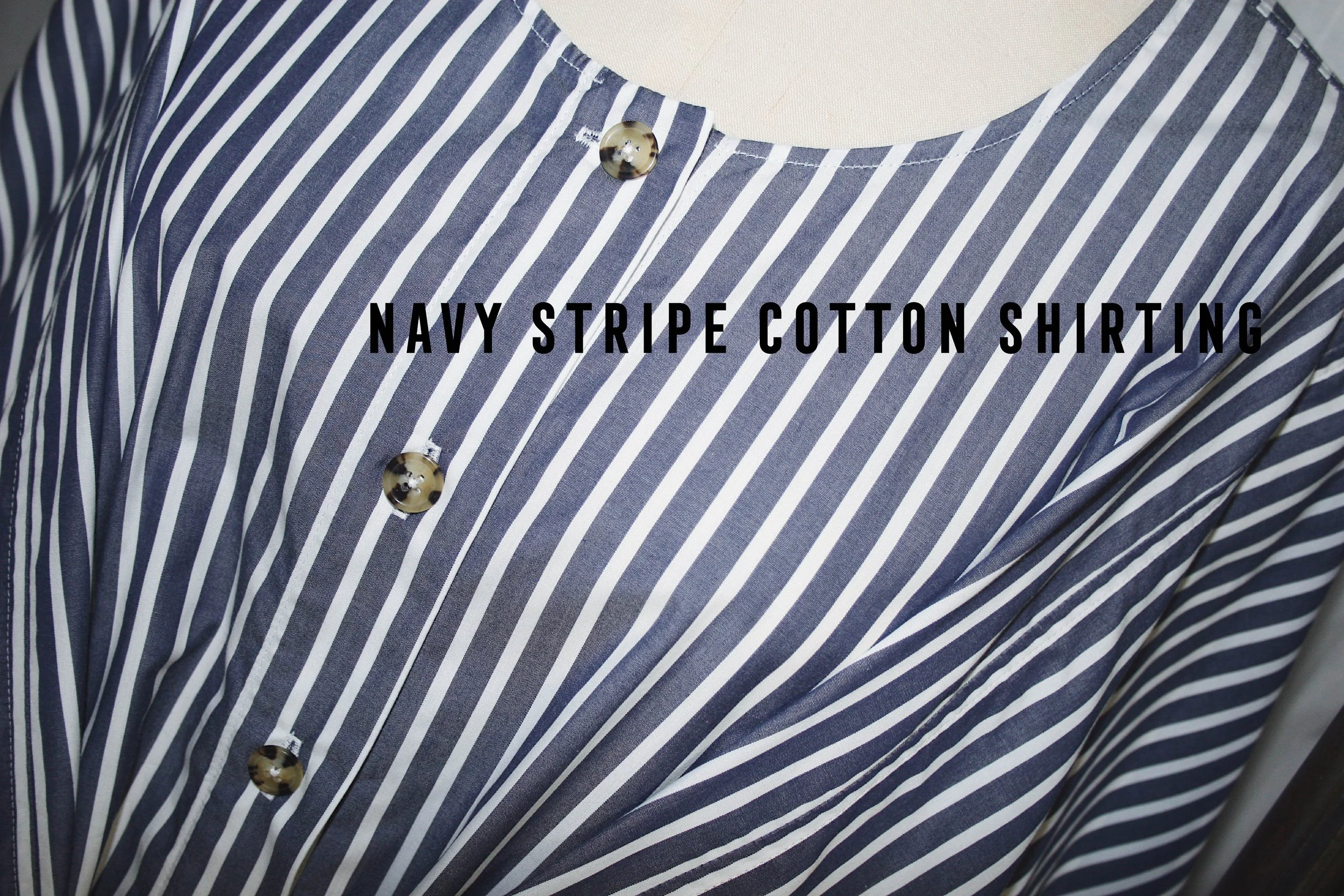Navy Stripe Cotton Shirting.jpg