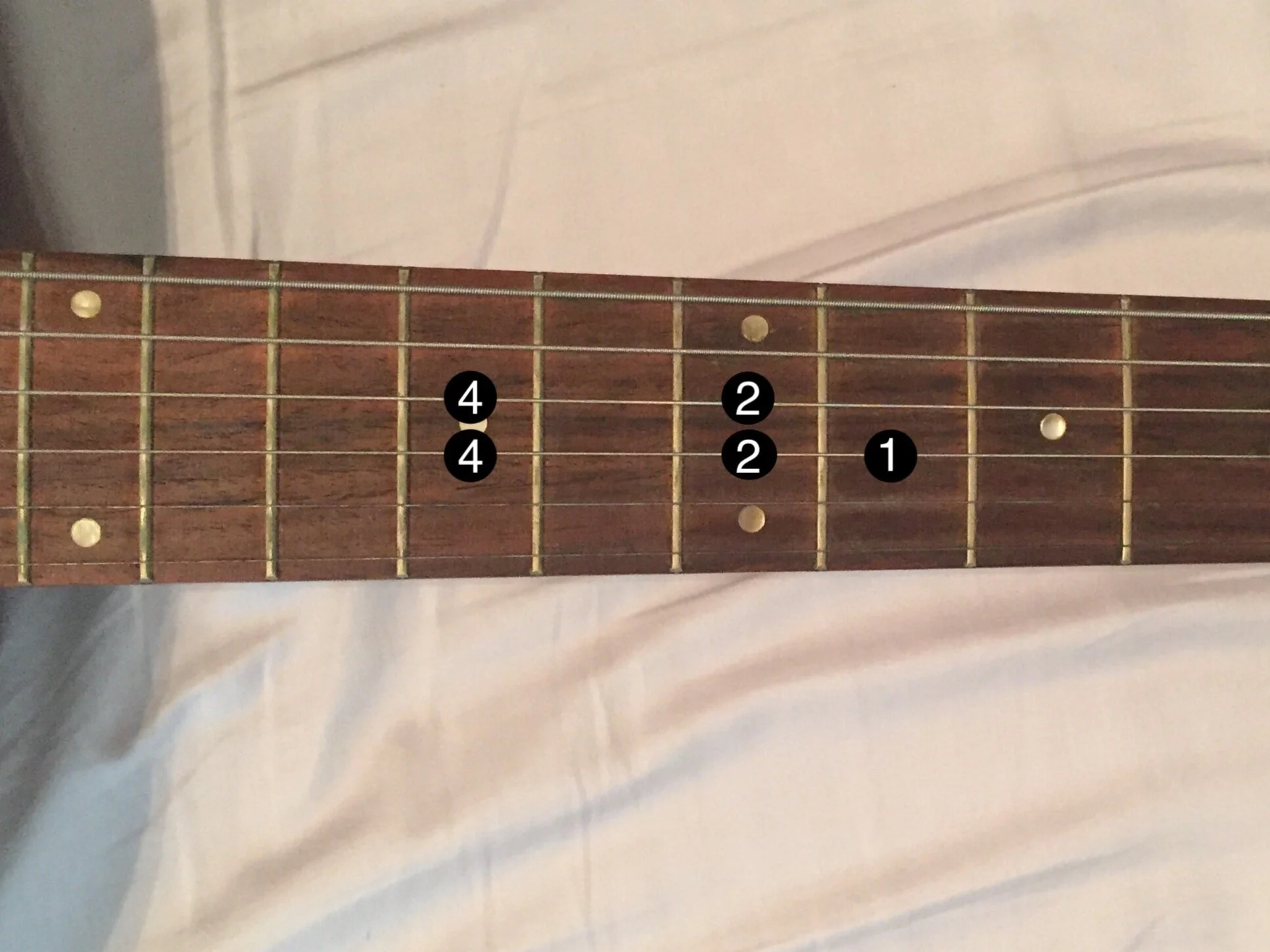 The notes for this scale are A - B - C# - D - E.