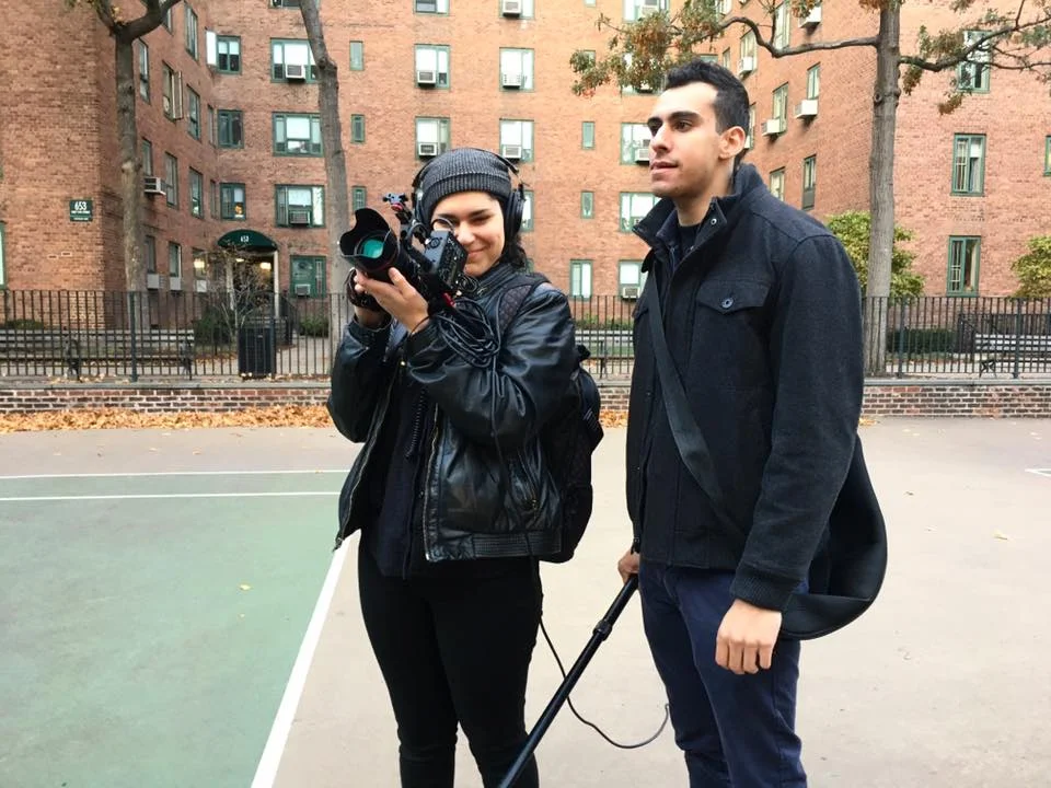 clara and alex hughes on set for episode 1.7 in new york, ny november 2016