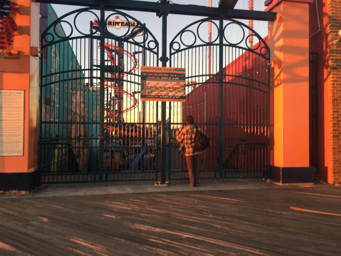 sam stagg on location for episode 1.3 on coney island november 2016