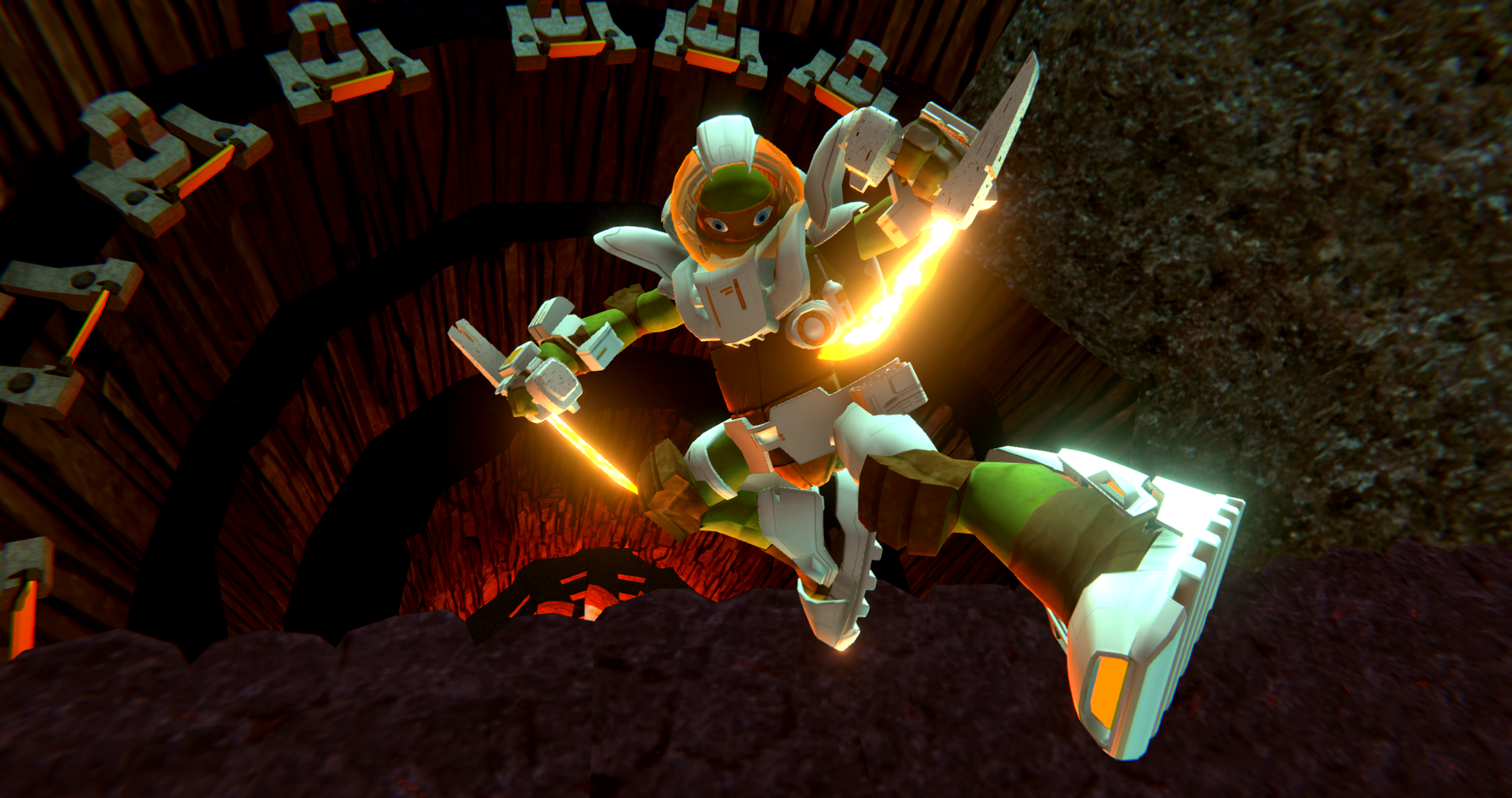 Mikey on a Triceraton Destroyer