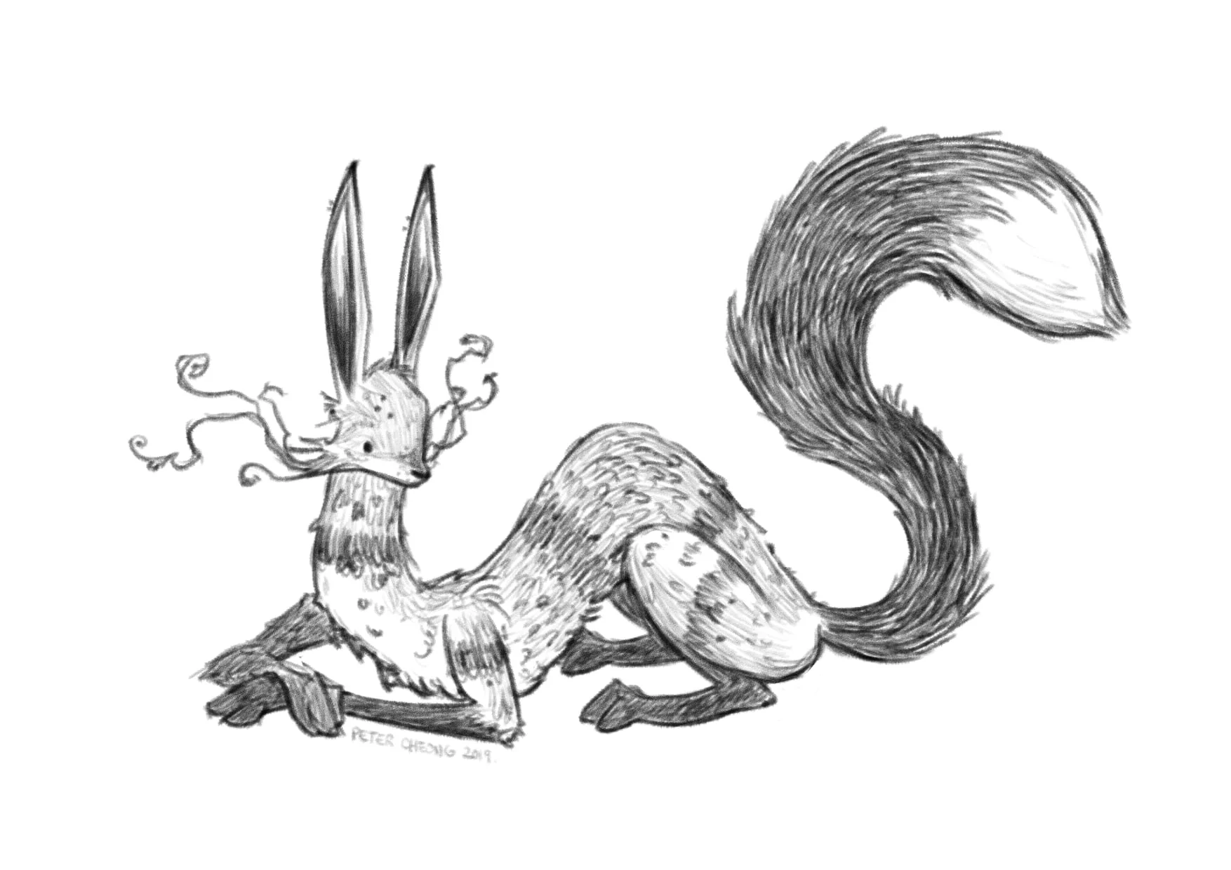 A fox sketch.