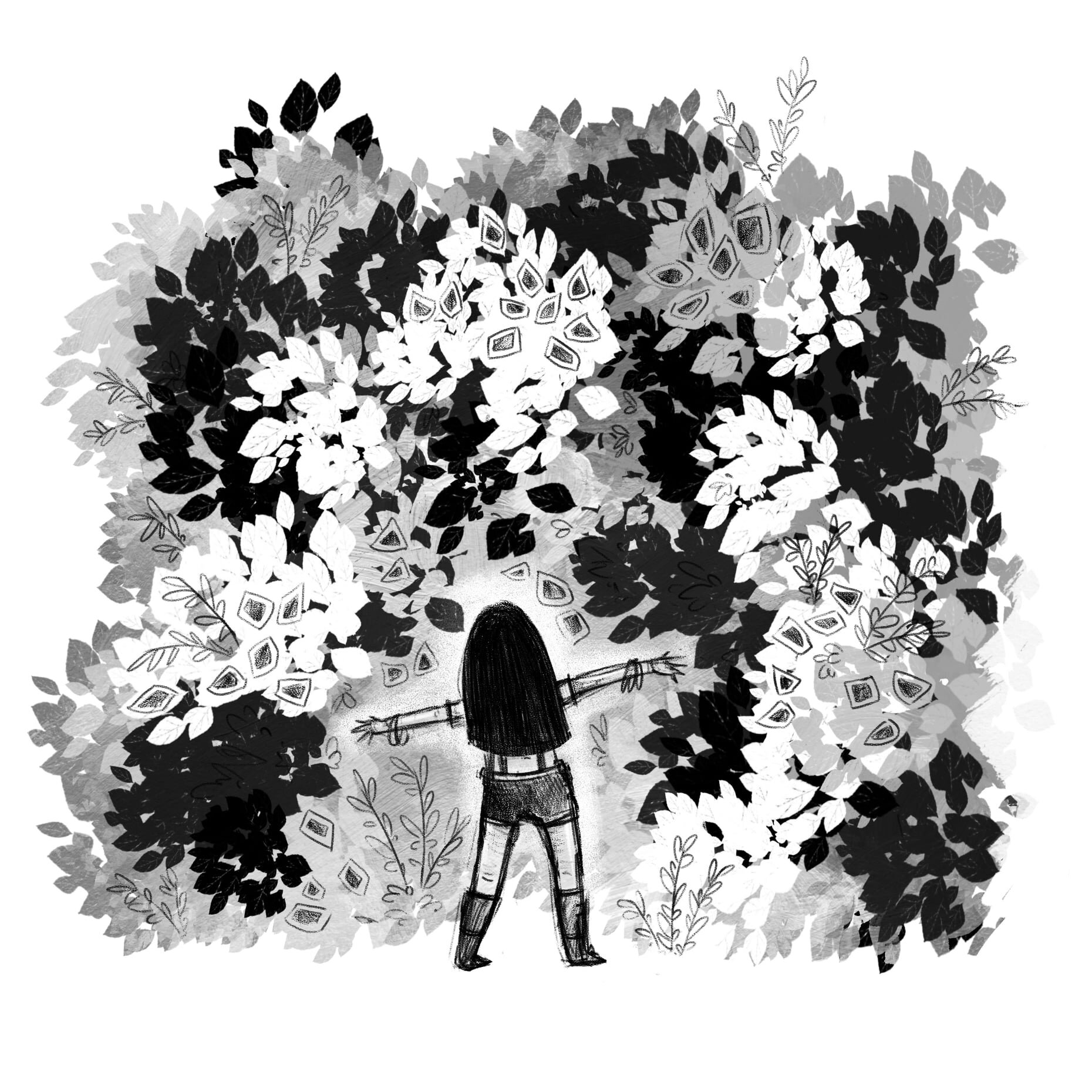 Girl in a Garden