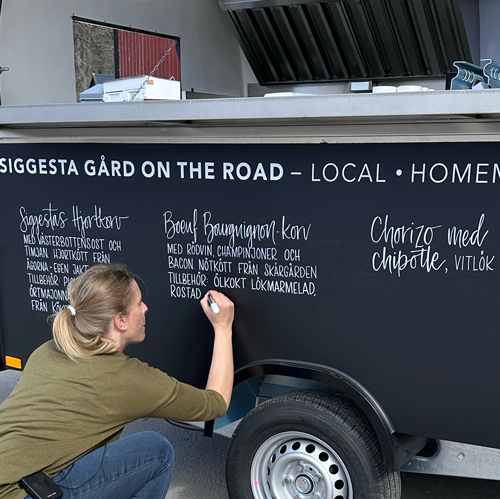 handmålad meny till Food truck