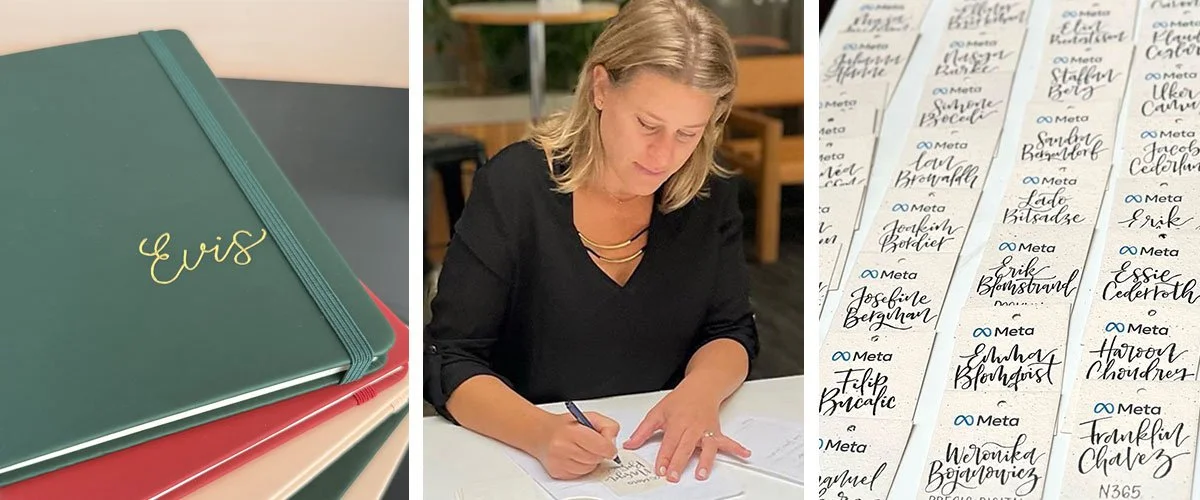 Livekalligrafi, gravering och hotfoiliering